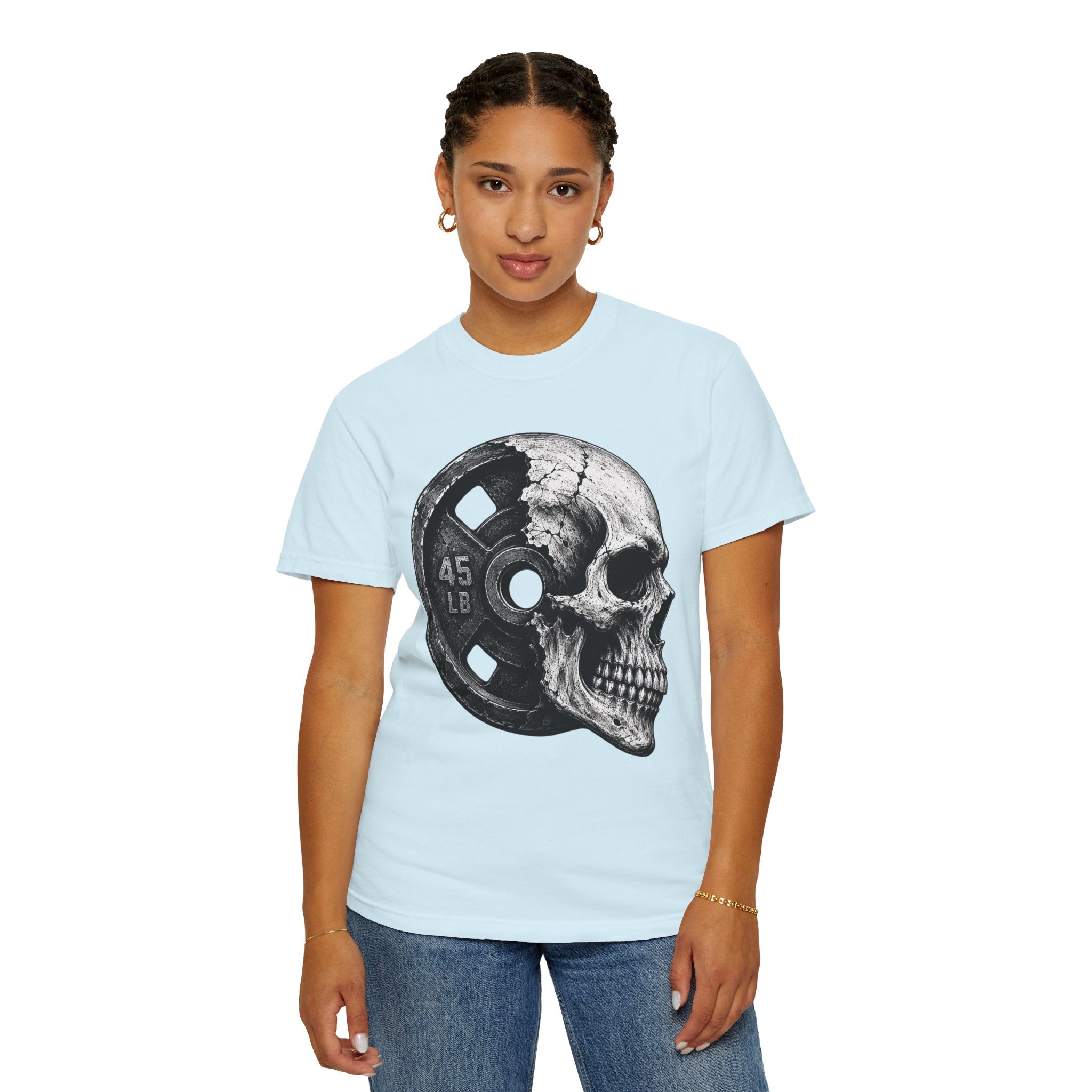 Powerlifting Skull Weight Plate T-shirt