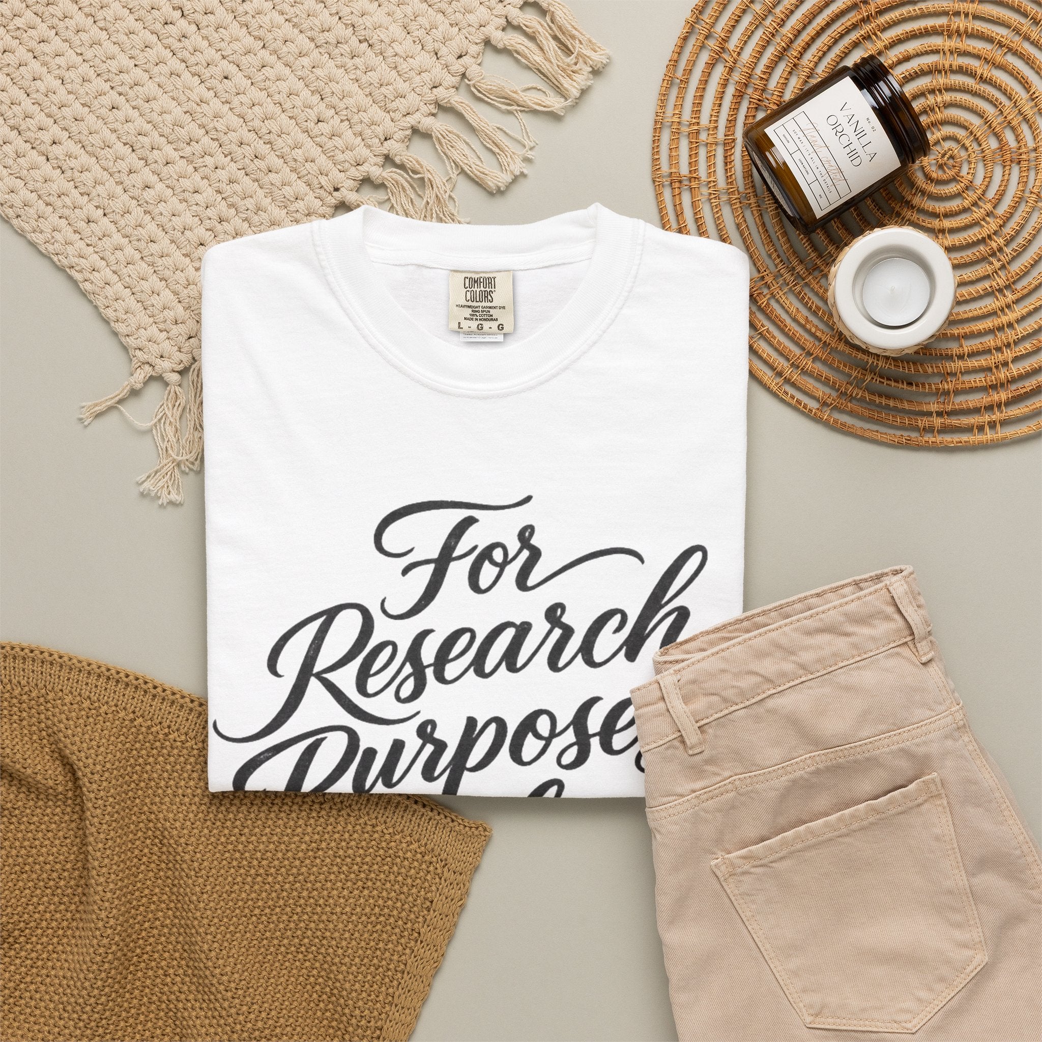 "For Research Purposes Only" Cursive T-Shirt — Peptide Research IYKYK Tee