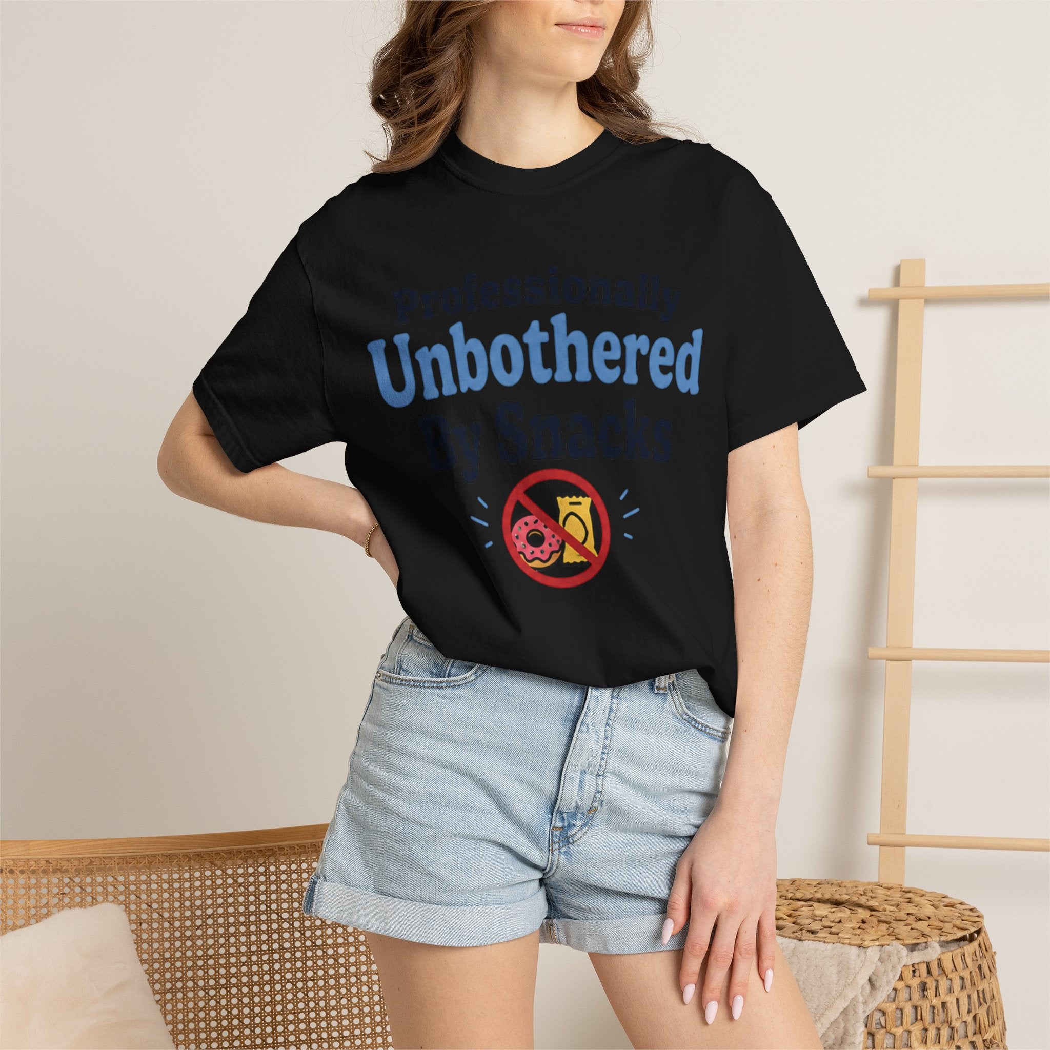 Professionally Unbothered By Snacks Funny T‑Shirt