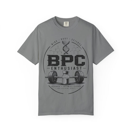 BPC Enthusiast T‑Shirt — Barbell & Supplement Fitness Tee