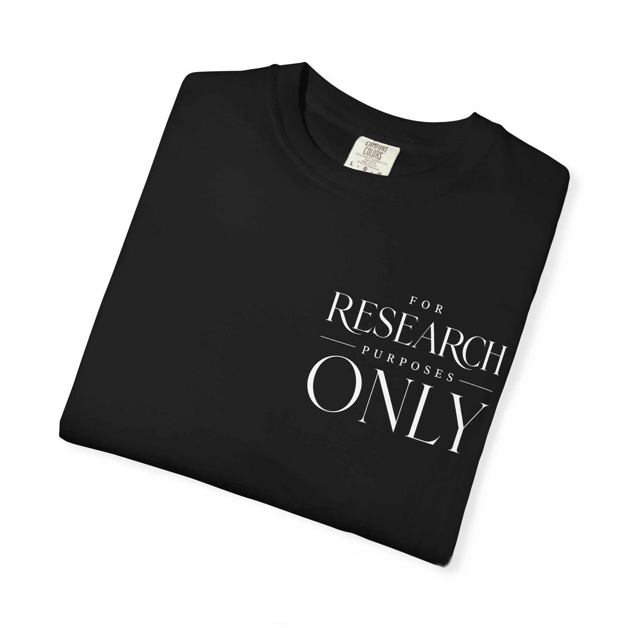 Research Purposes Only T-Shirt — Minimalist Scientific Tee