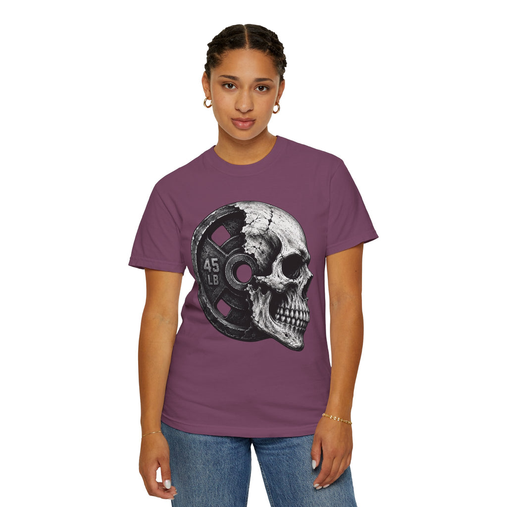Powerlifting Skull Weight Plate T-shirt