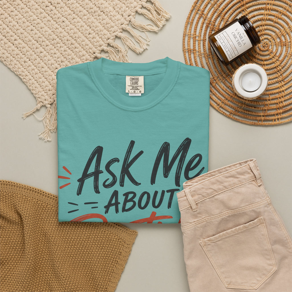 Ask Me About Peptides T-Shirt — Peptide Enthusiast Conversation Tee