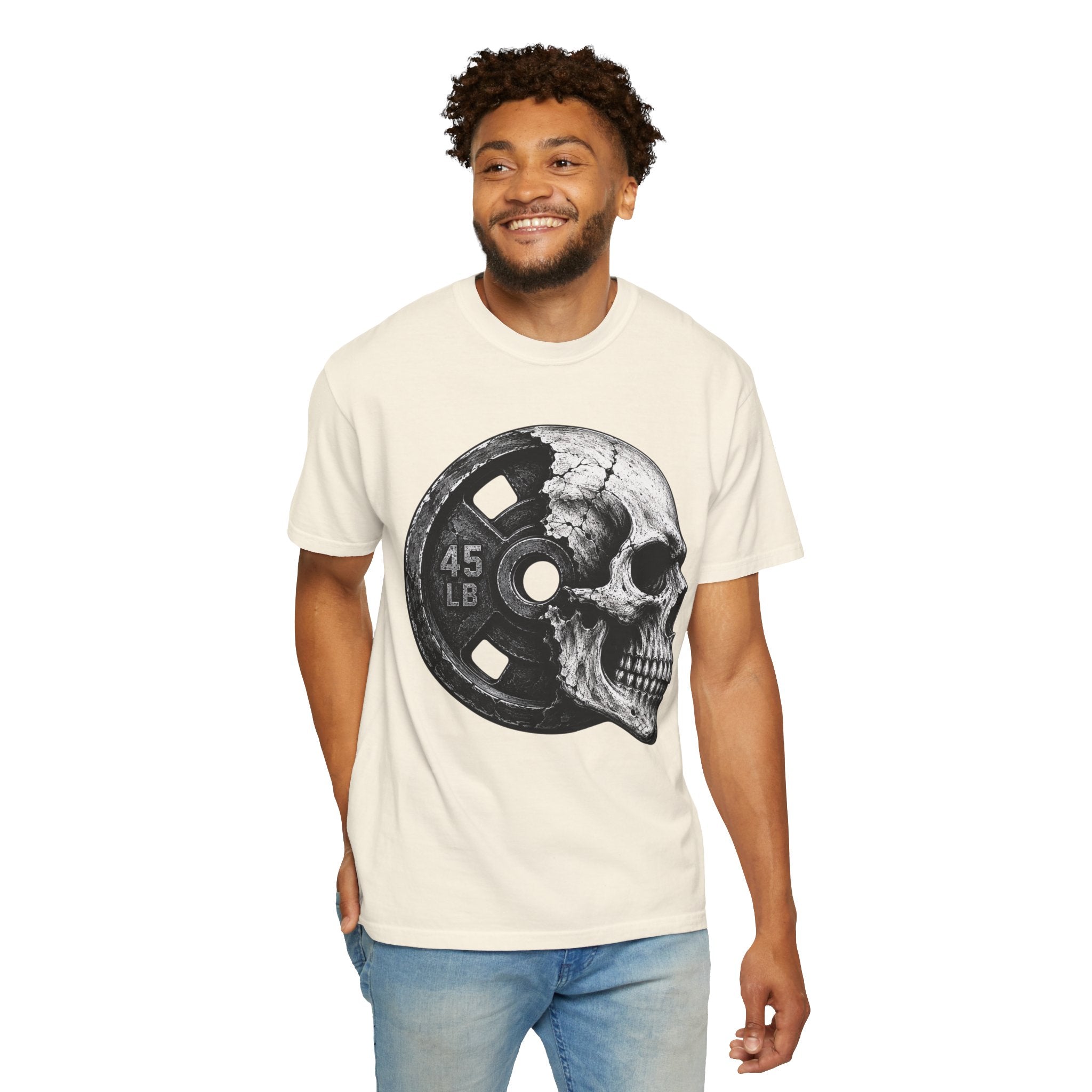 Powerlifting Skull Weight Plate T-shirt