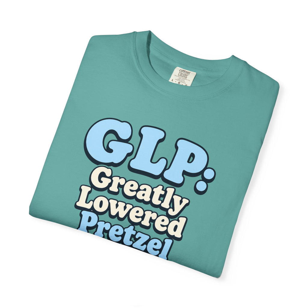 Funny GLP Shirt — "Greatly Lowered Pretzel Intake" Weight Loss Humor Tee