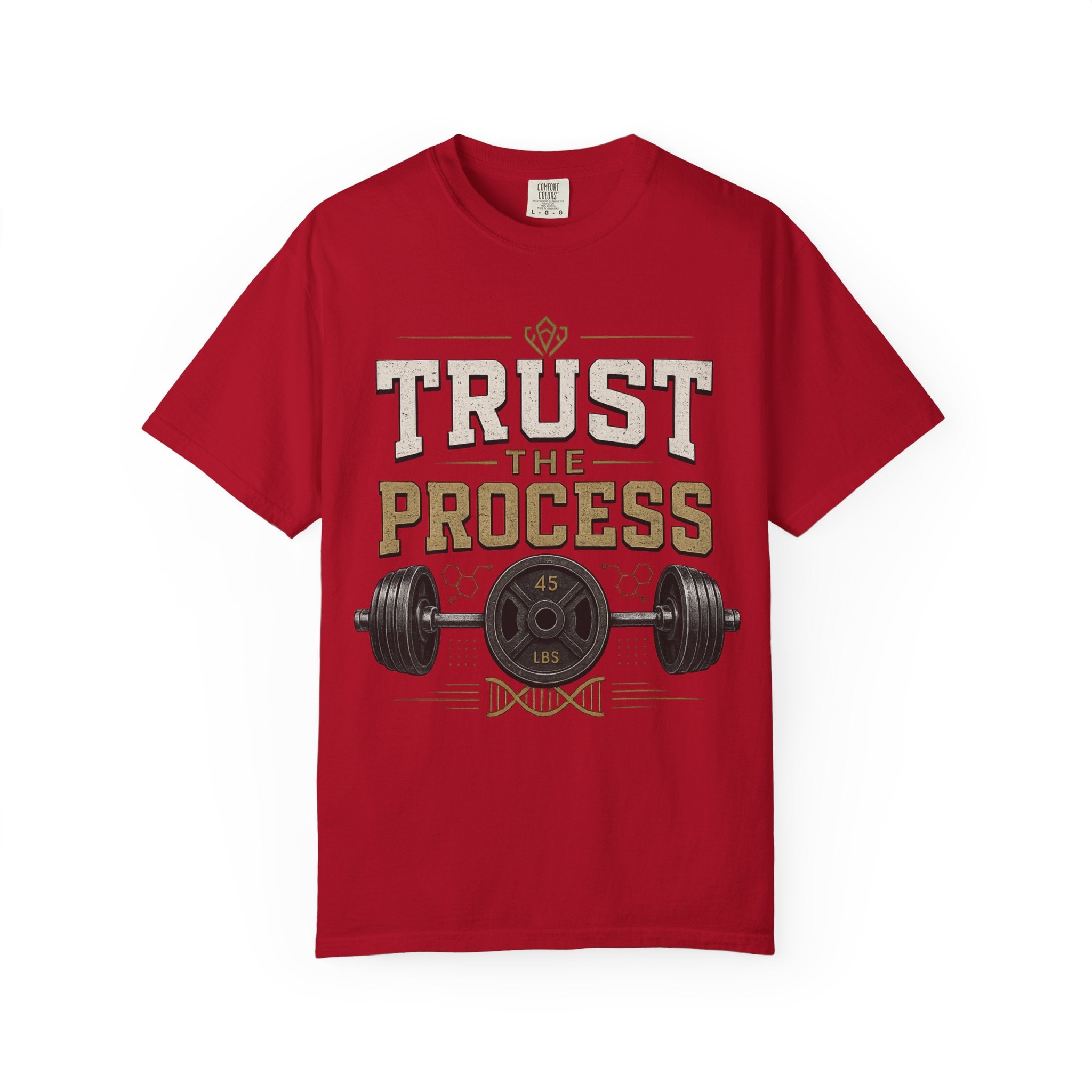 Trust The Process Barbell T-Shirt — Heavy Lifting Gym Tee