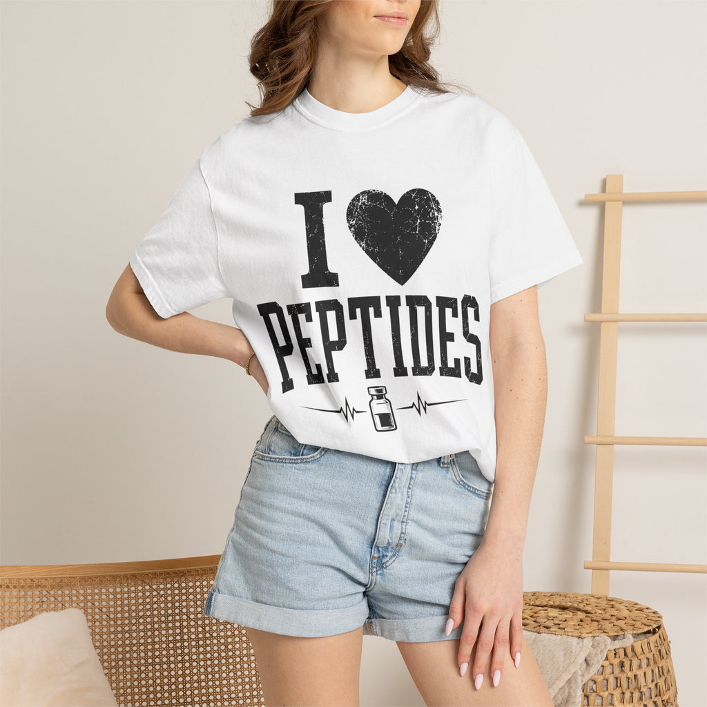 I Love Peptides T-Shirt — Peptide Researcher & Biohacker Graphic Tee