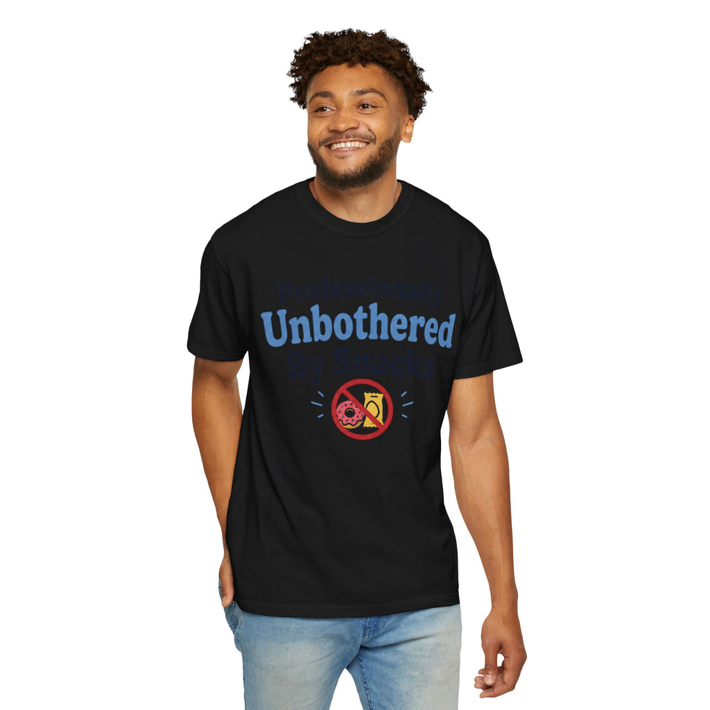 Professionally Unbothered By Snacks Funny T‑Shirt
