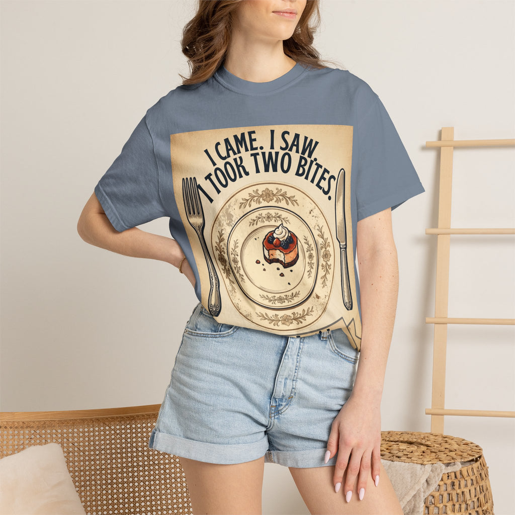 Semaglutide Funny T-Shirt – "I Came, I Saw, Took Two Bites" Weight-Loss Humor Tee