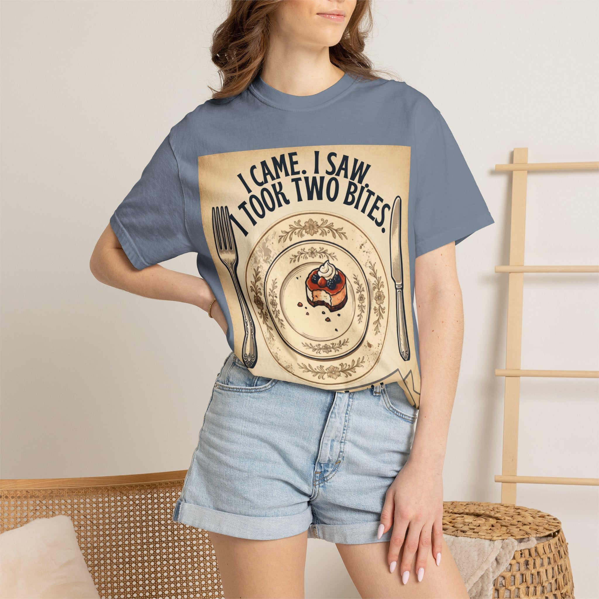 Semaglutide Funny T-Shirt – "I Came, I Saw, Took Two Bites" Weight-Loss Humor Tee