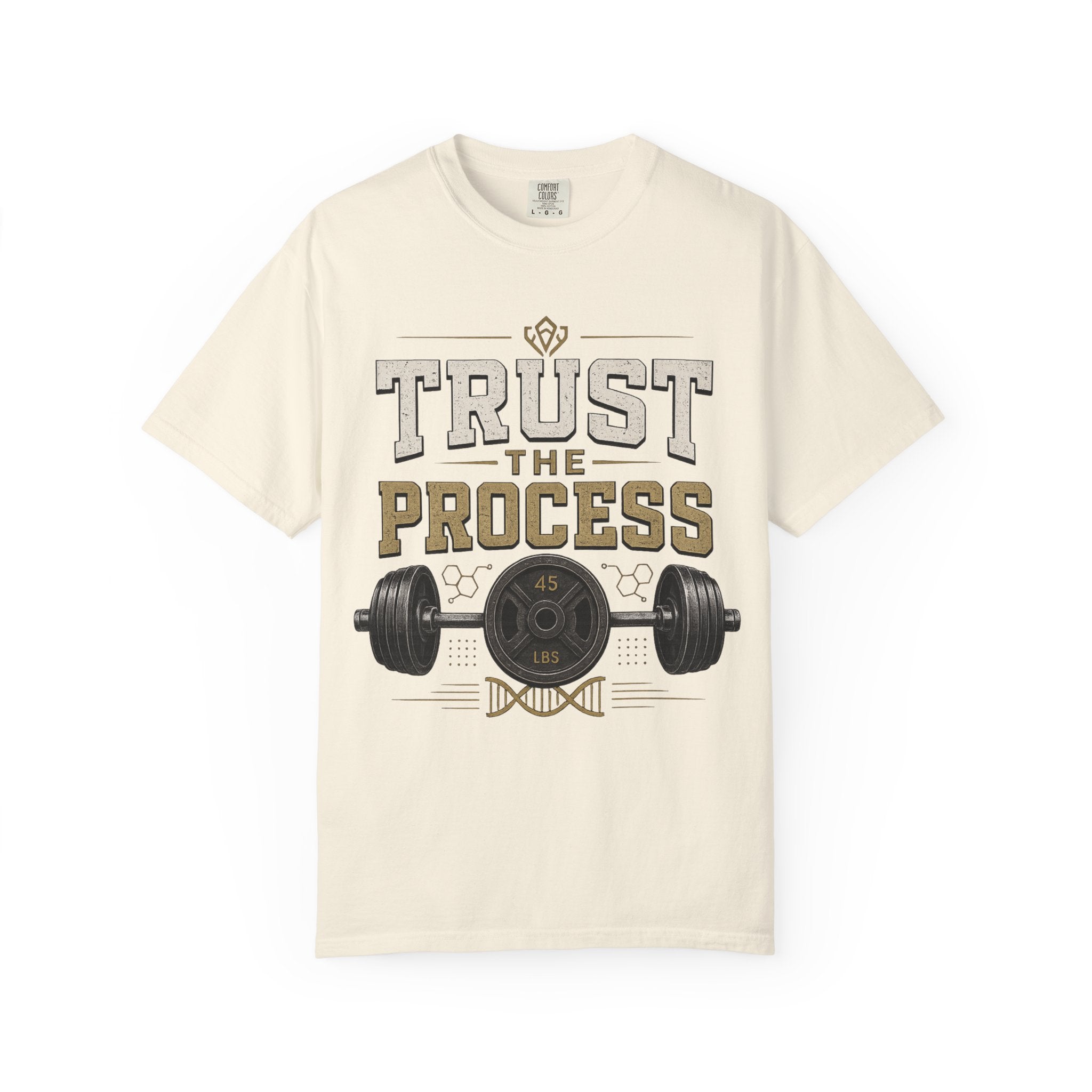 Trust The Process Barbell T-Shirt — Heavy Lifting Gym Tee