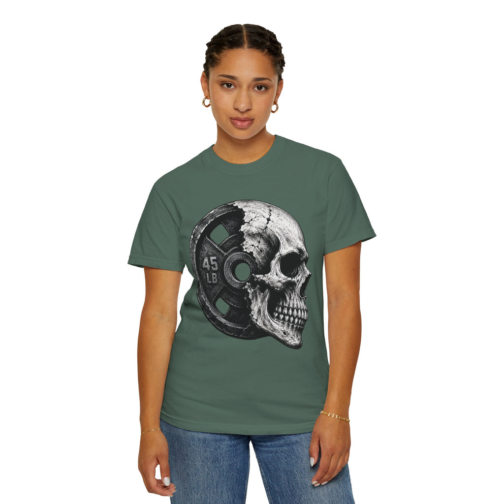 Powerlifting Skull Weight Plate T-shirt