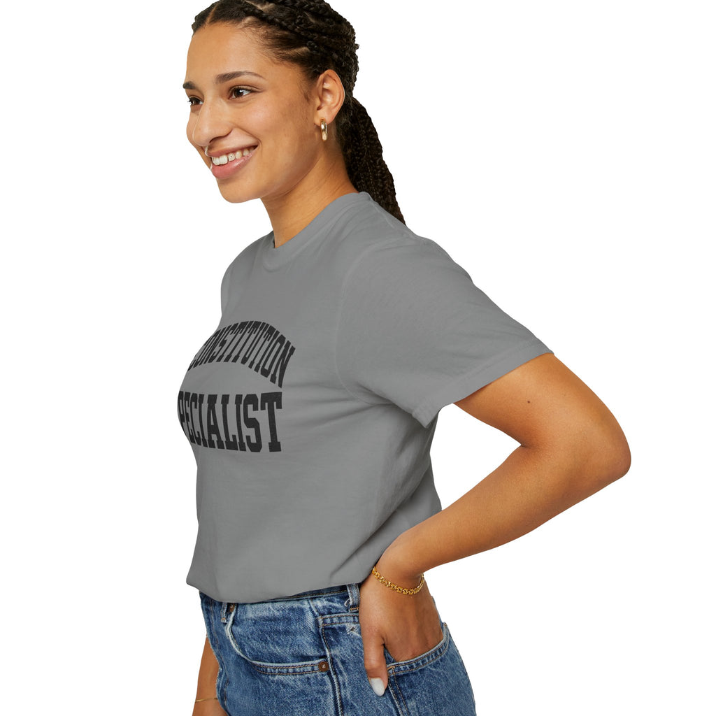 Reconstitution Specialist T-Shirt — Retro Collegiate Graphic Tee