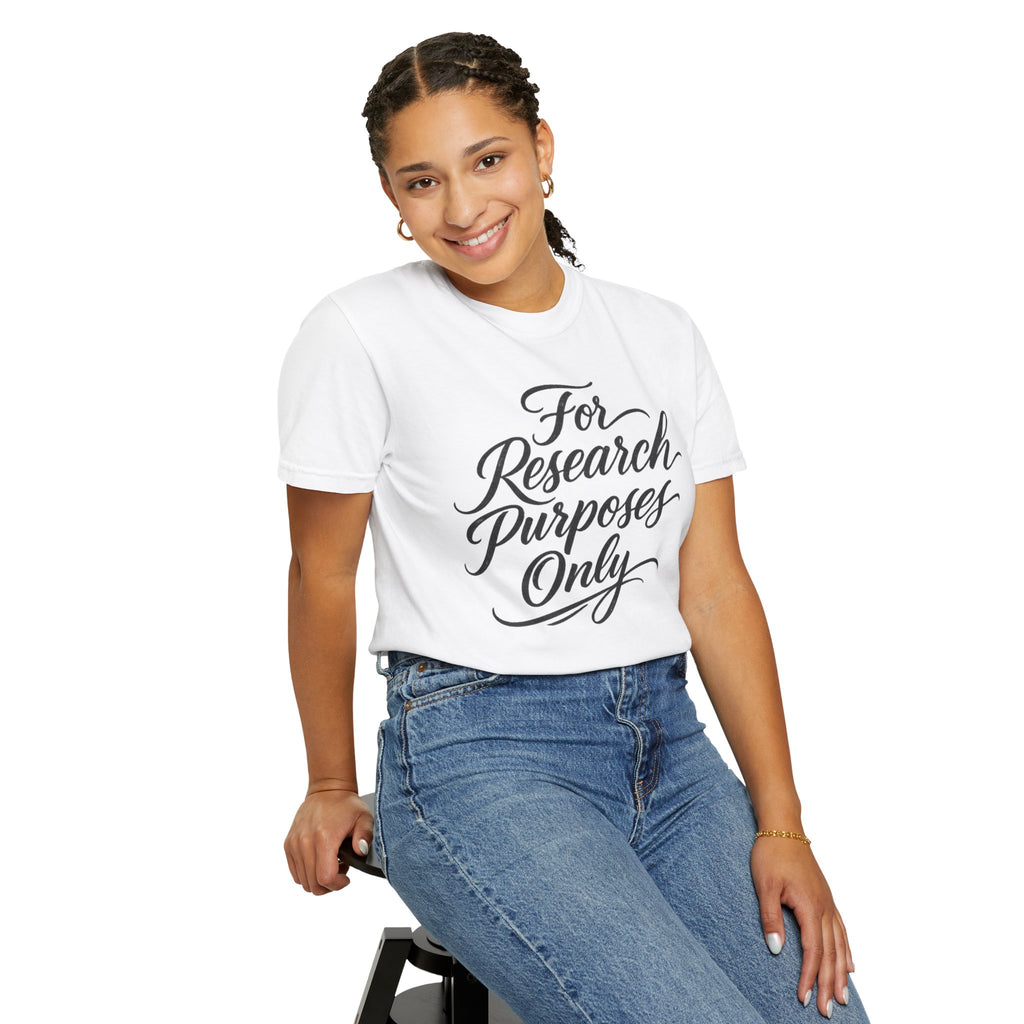 "For Research Purposes Only" Cursive T-Shirt — Peptide Research IYKYK Tee