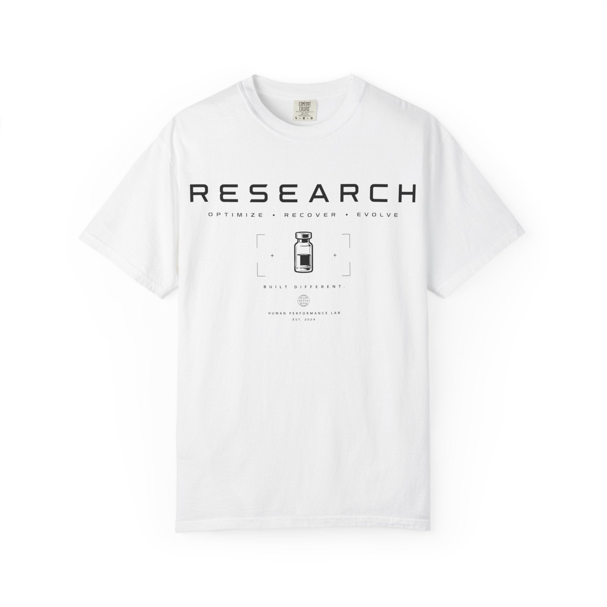 Research — Human Performance Lab T‑Shirt: "Optimize Recover Evolve"