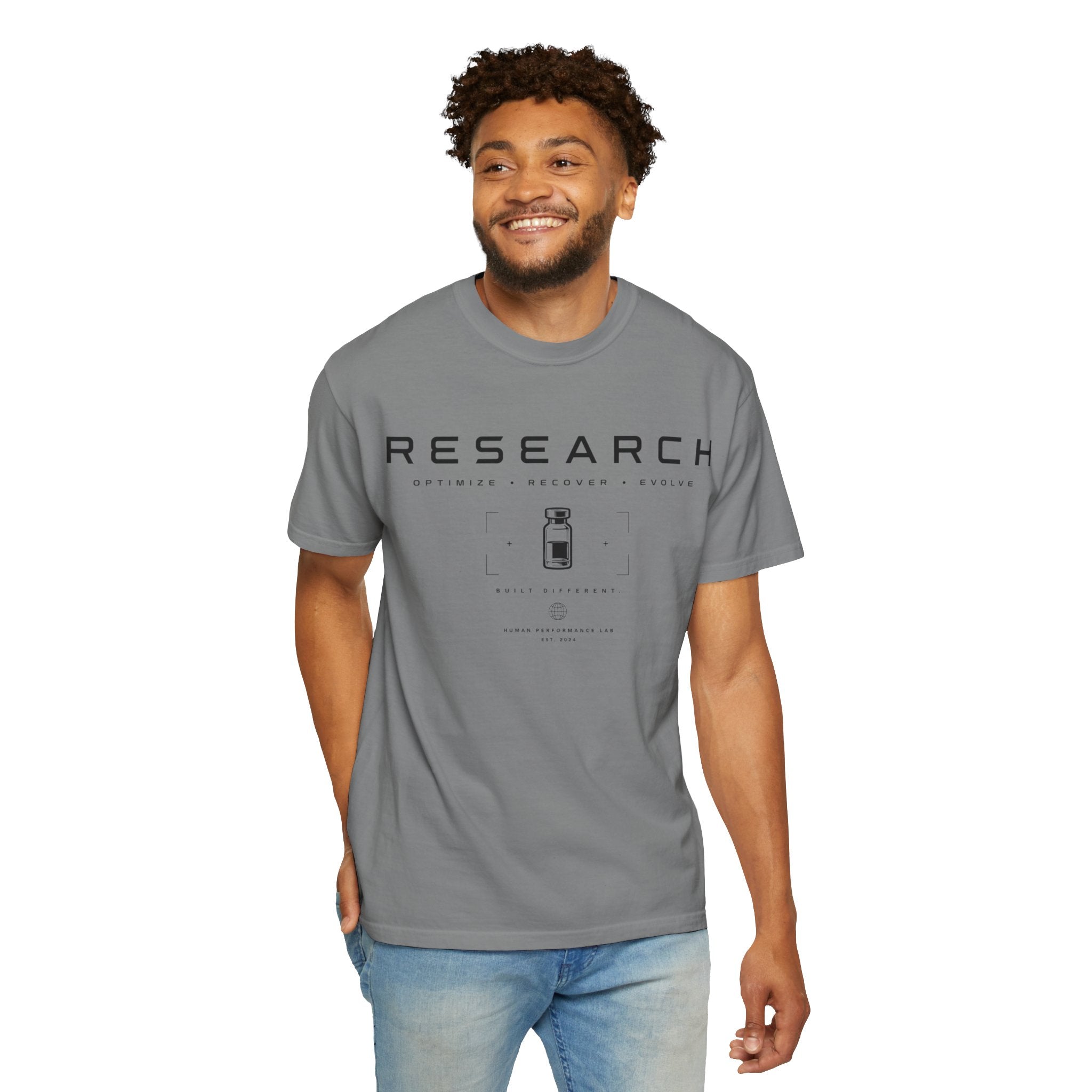 Research — Human Performance Lab T‑Shirt: "Optimize Recover Evolve"