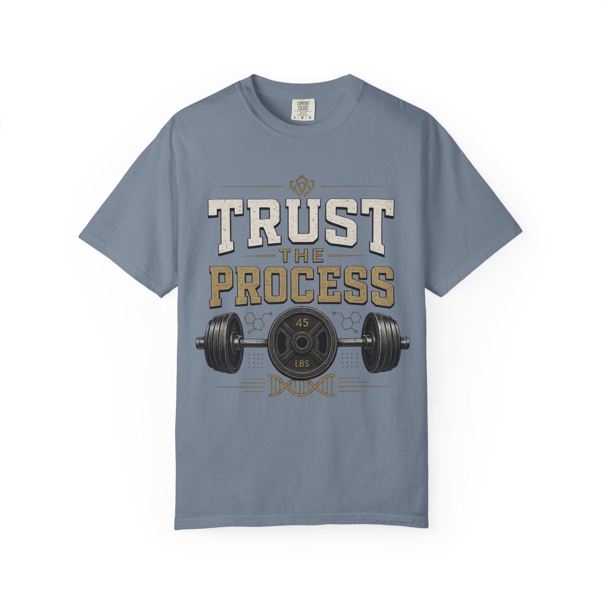 Trust The Process Barbell T-Shirt — Heavy Lifting Gym Tee
