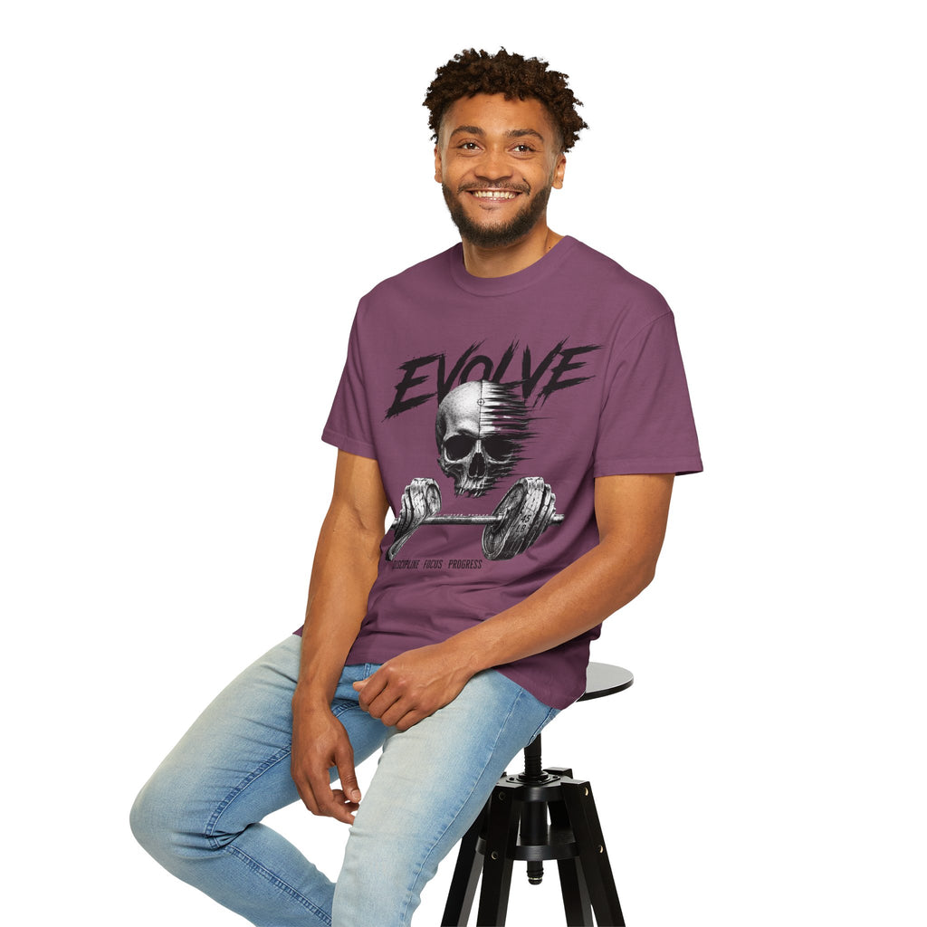 Evolve Skull Barbell T-Shirt — Fitness & Strength Gym Tee
