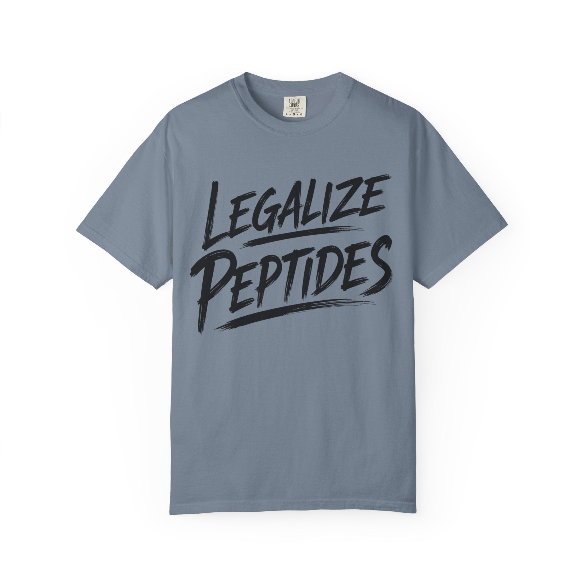 Legalize Peptides T-Shirt — Bold Script Science Advocacy Tee