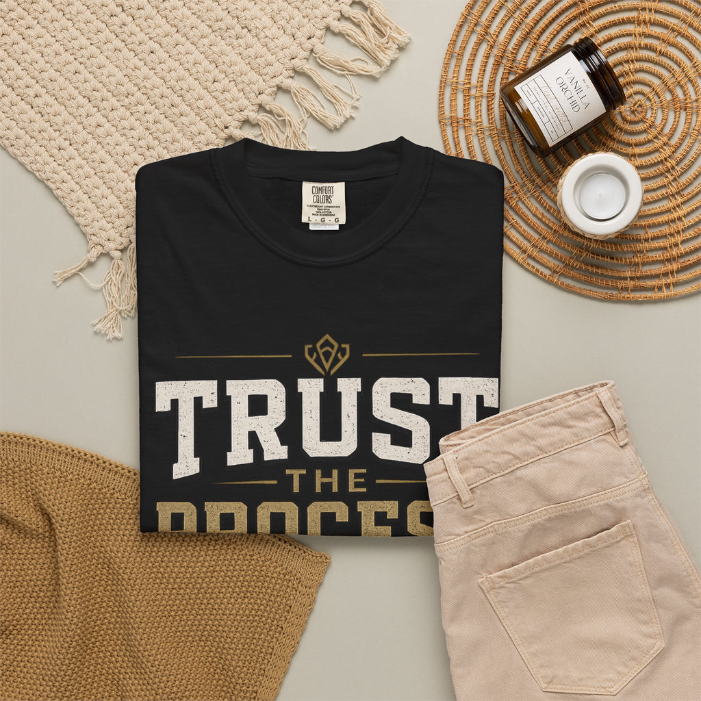 Trust The Process Barbell T-Shirt — Heavy Lifting Gym Tee