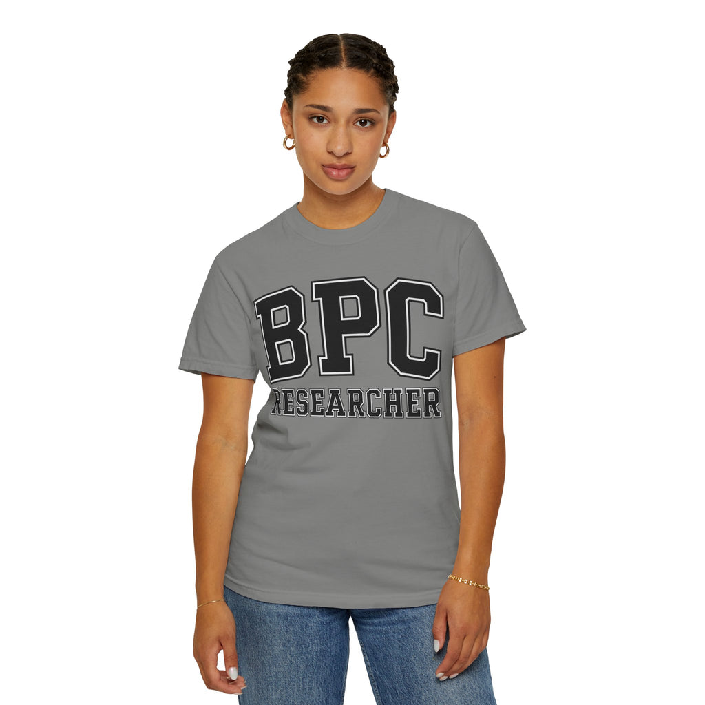BPC Researcher T-Shirt — Collegiate Biohacker Tee for BPC-157 Enthusiasts