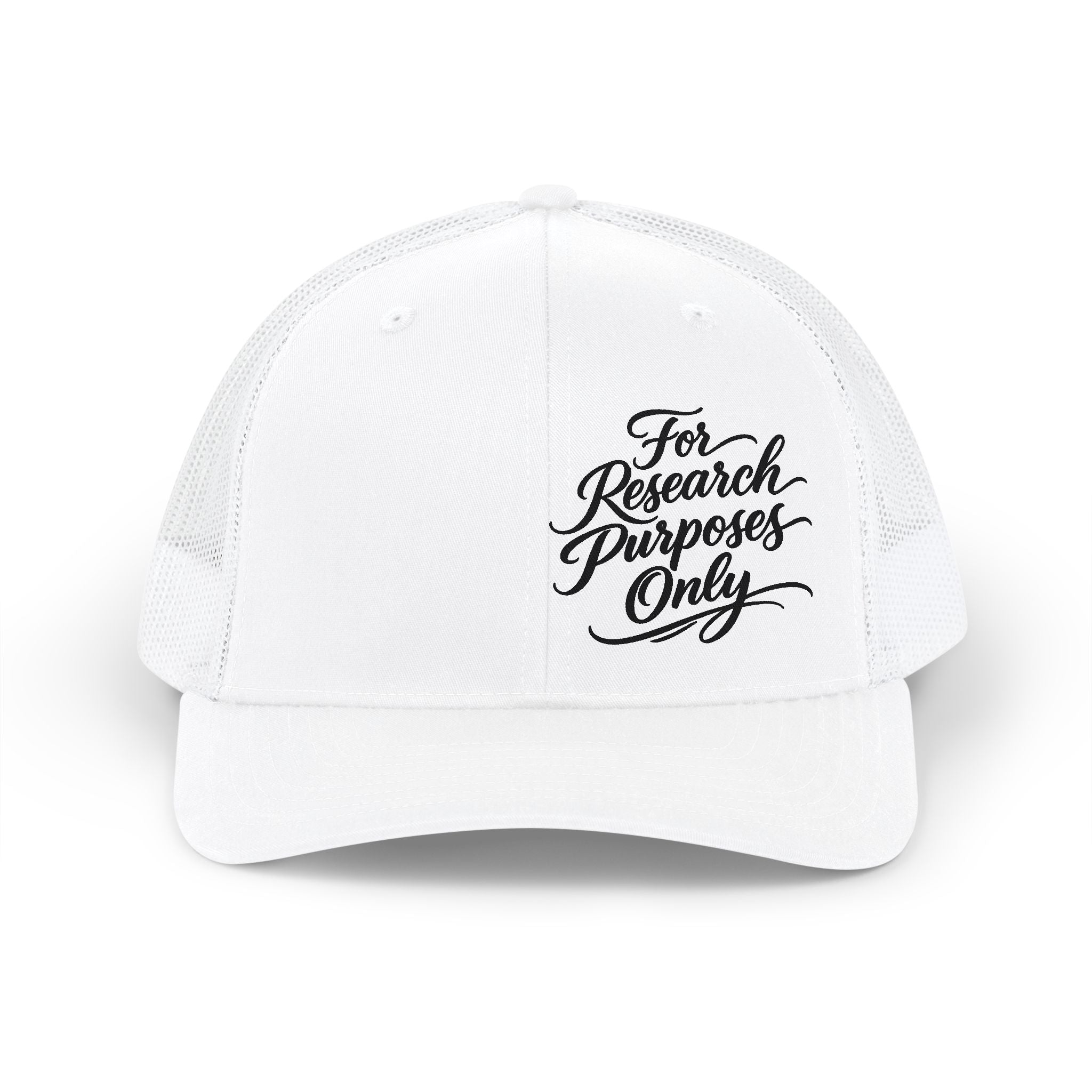 Trucker Cap — "For Research Purposes Only" Script Patch