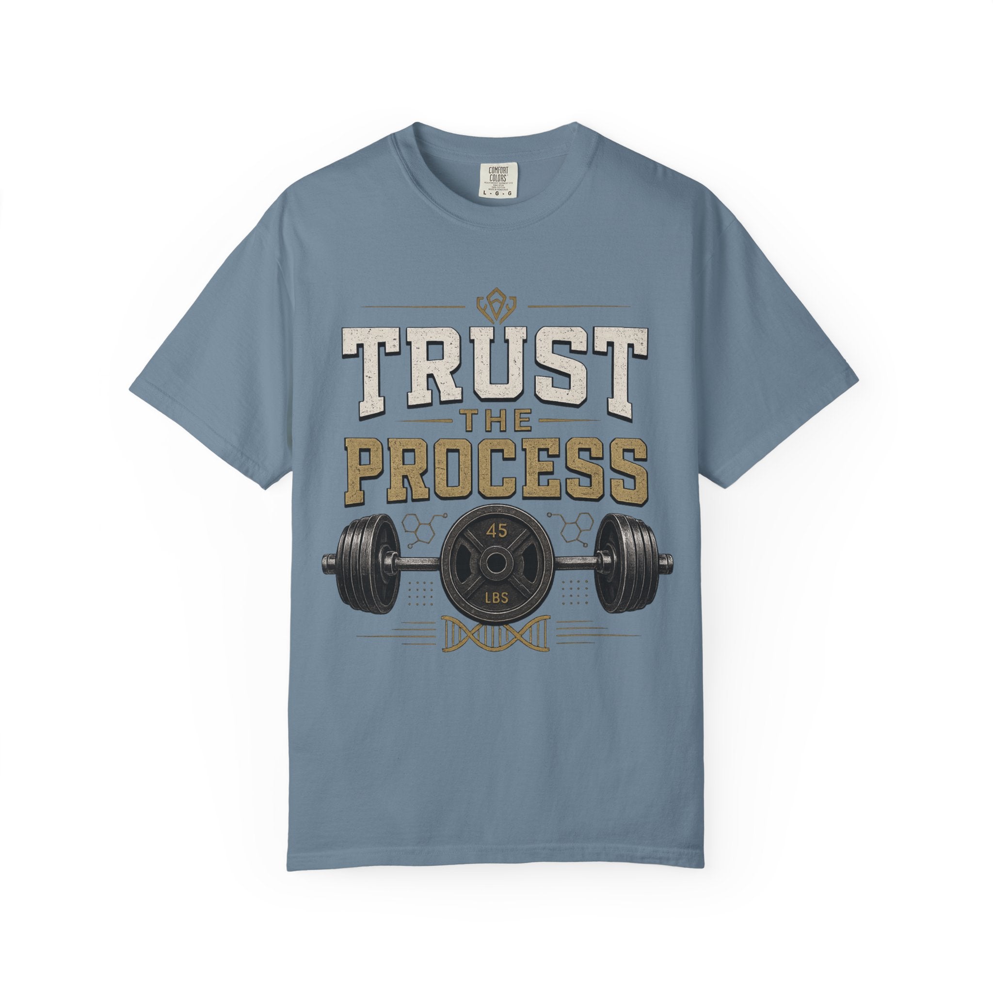 Trust The Process Barbell T-Shirt — Heavy Lifting Gym Tee