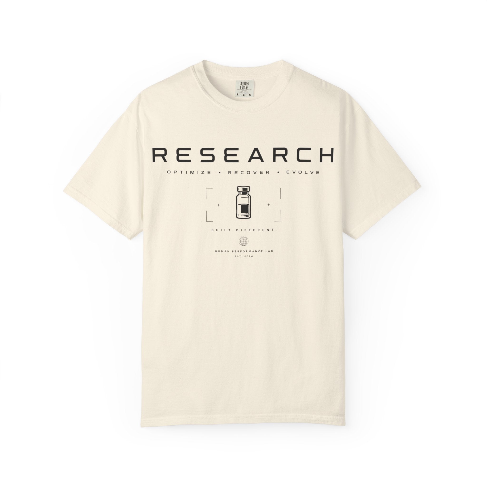 Research — Human Performance Lab T‑Shirt: "Optimize Recover Evolve"