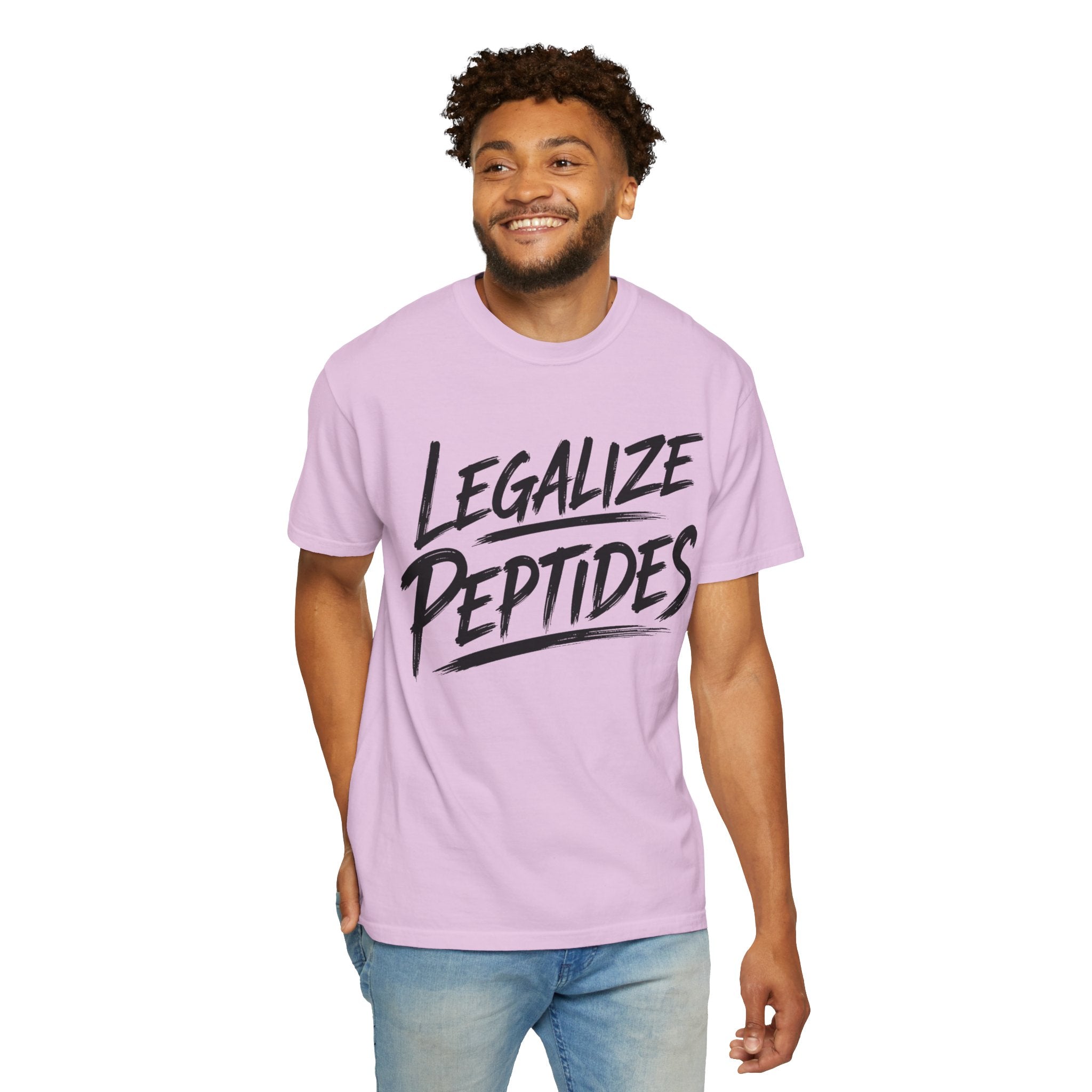 Legalize Peptides T-Shirt — Bold Script Science Advocacy Tee