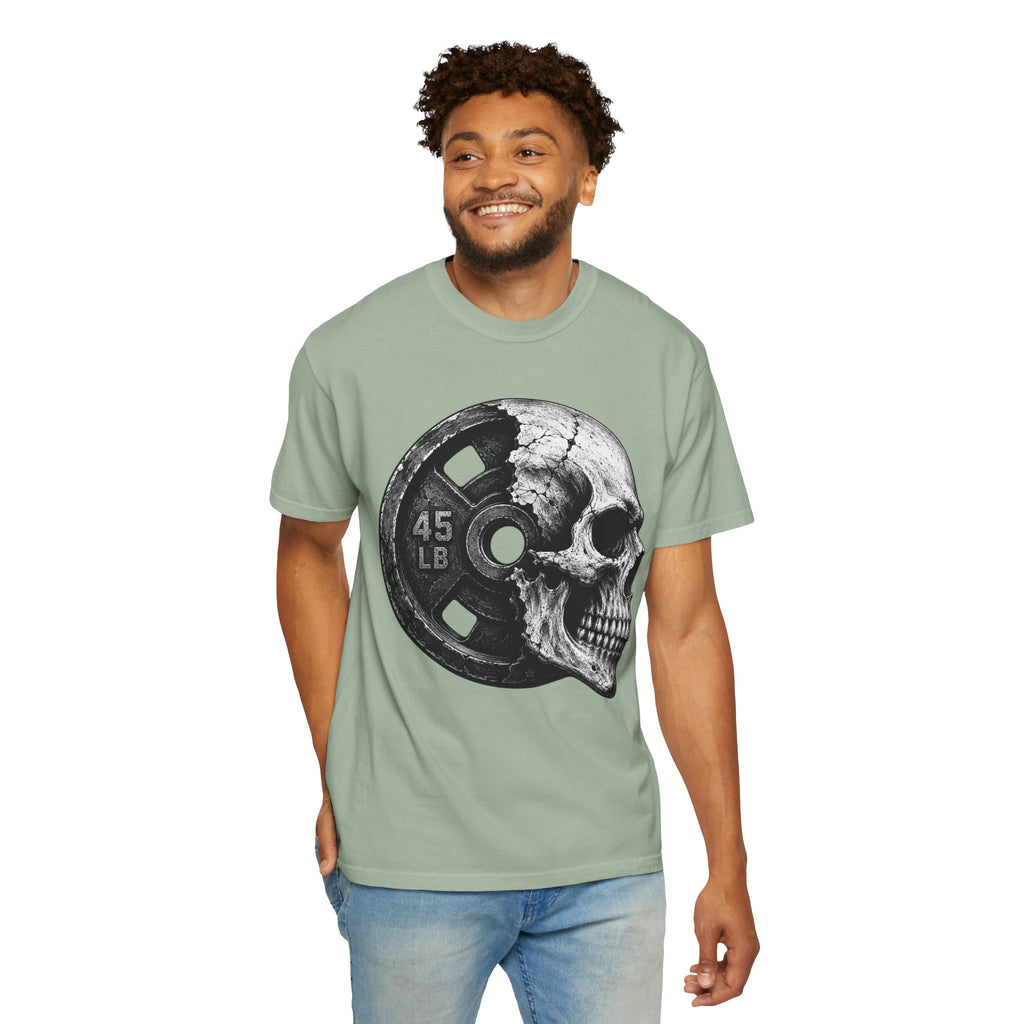 Powerlifting Skull Weight Plate T-shirt