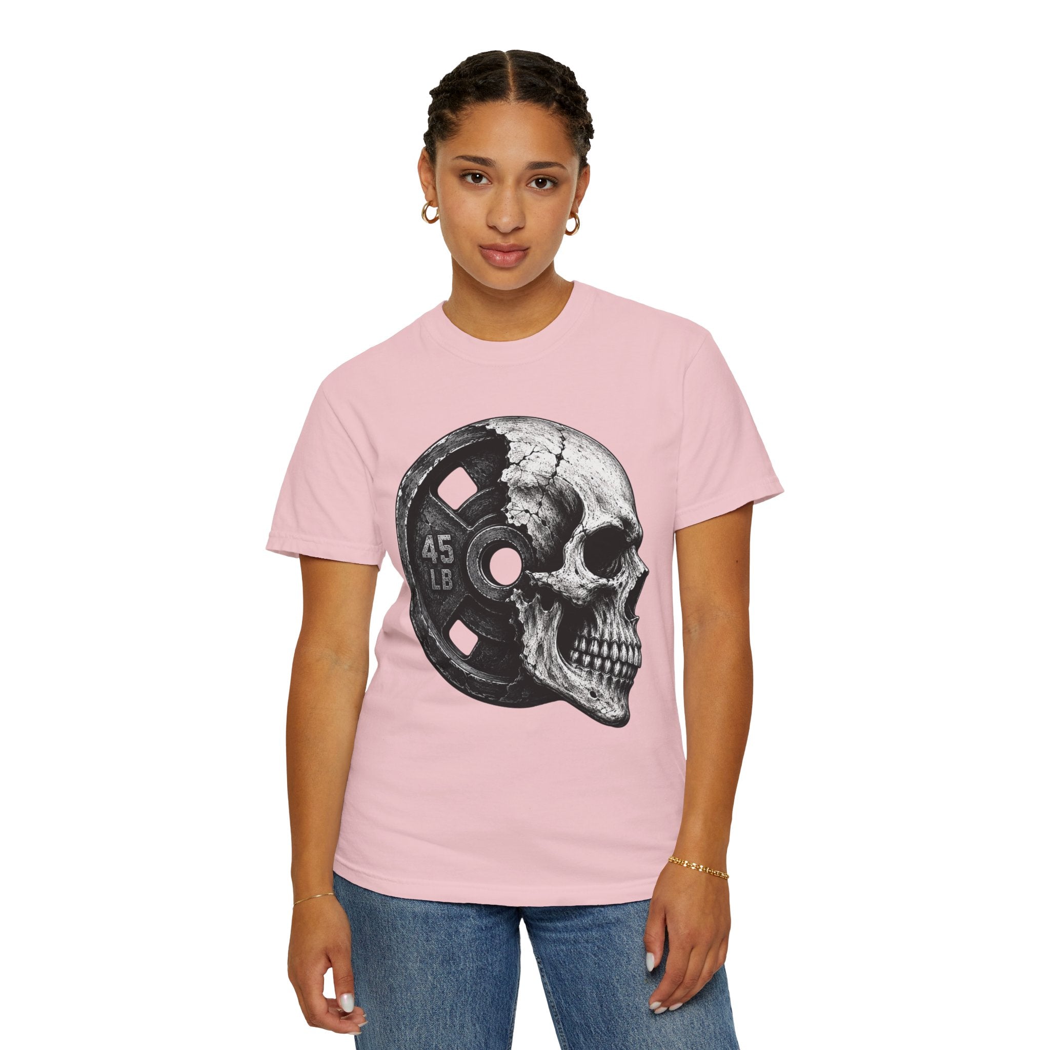 Powerlifting Skull Weight Plate T-shirt