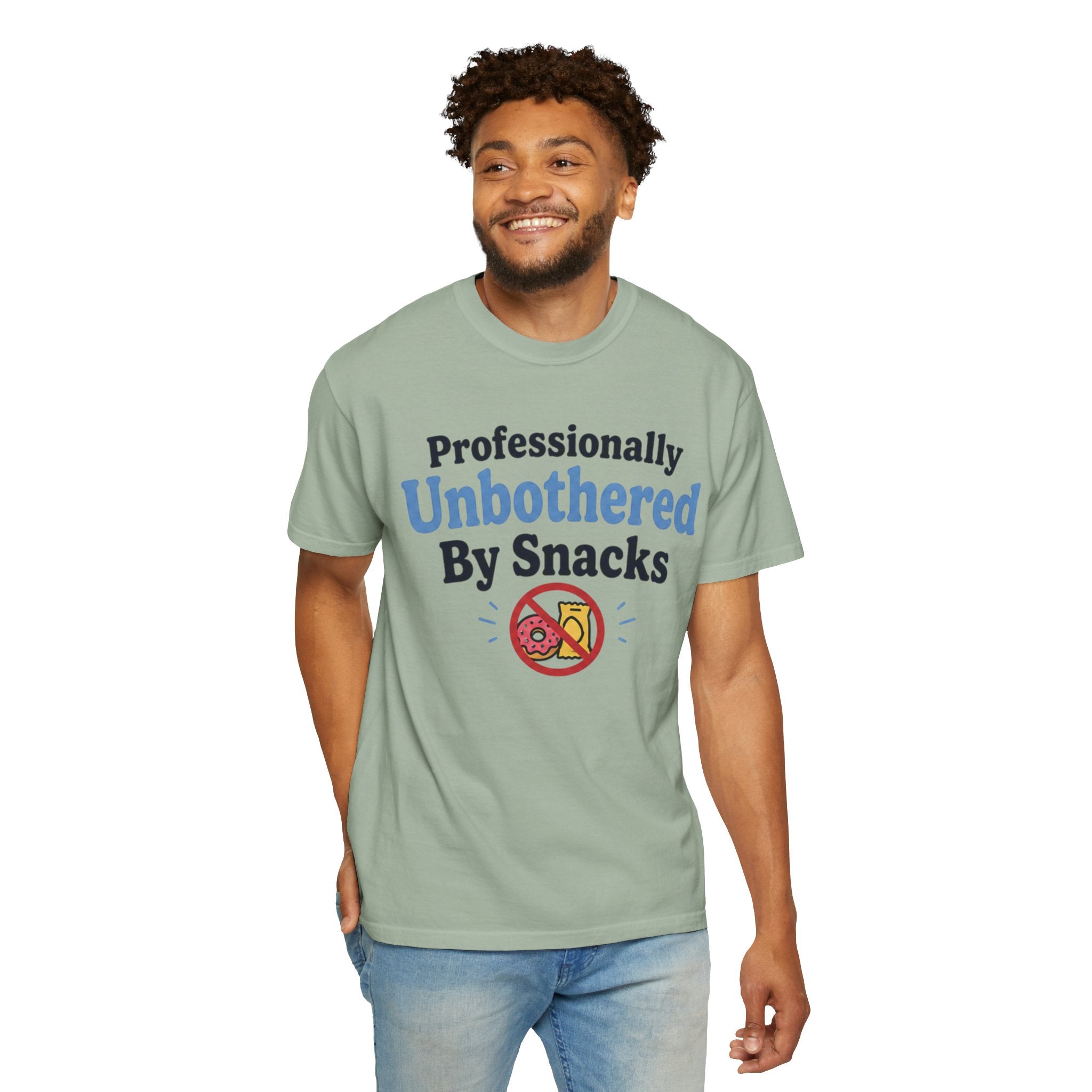 Professionally Unbothered By Snacks Funny T‑Shirt