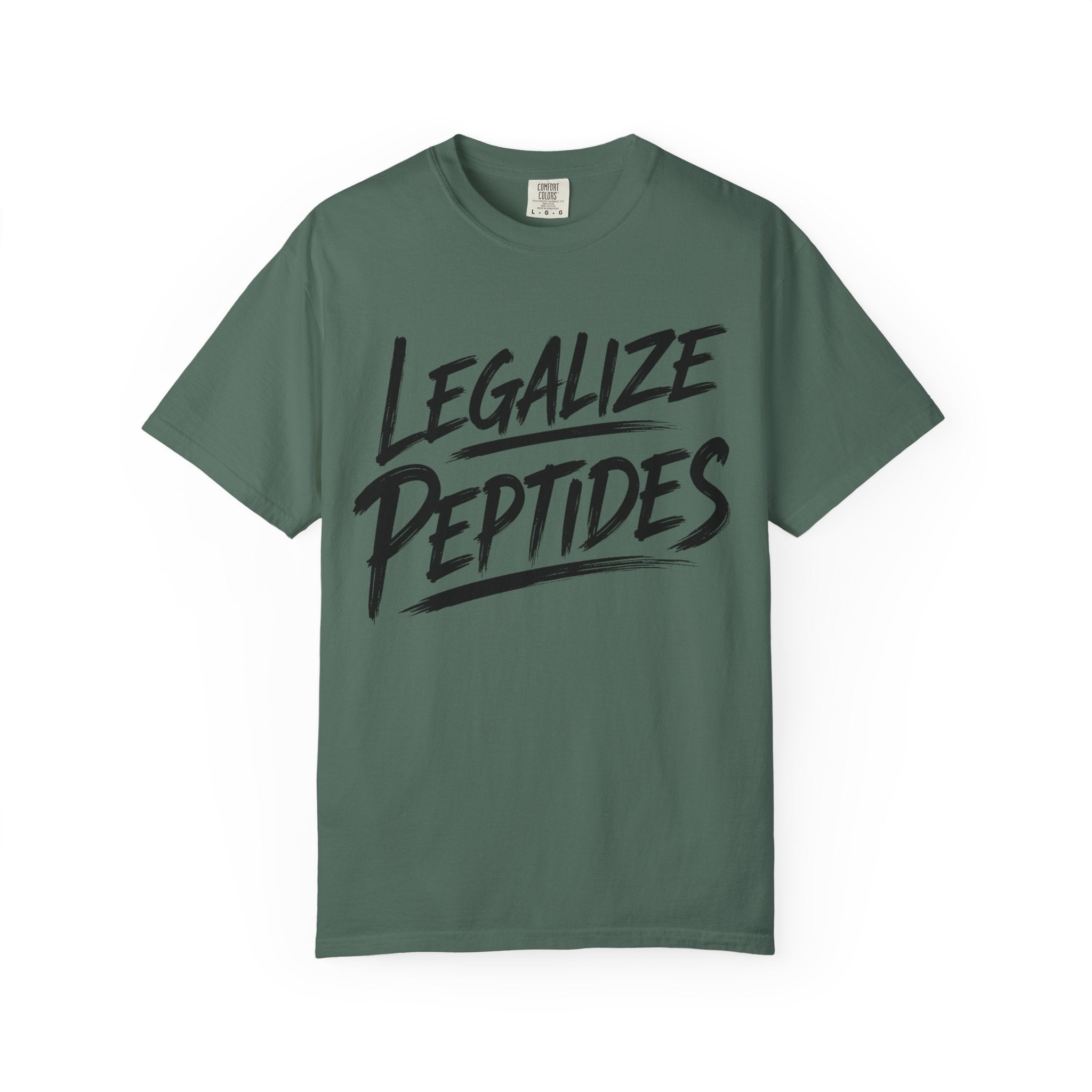 Legalize Peptides T-Shirt — Bold Script Science Advocacy Tee