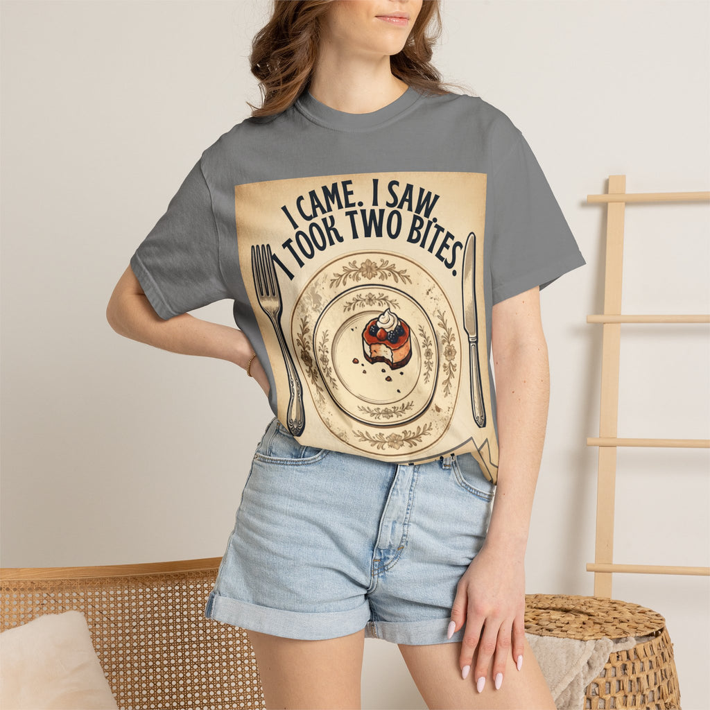 Semaglutide Funny T-Shirt – "I Came, I Saw, Took Two Bites" Weight-Loss Humor Tee