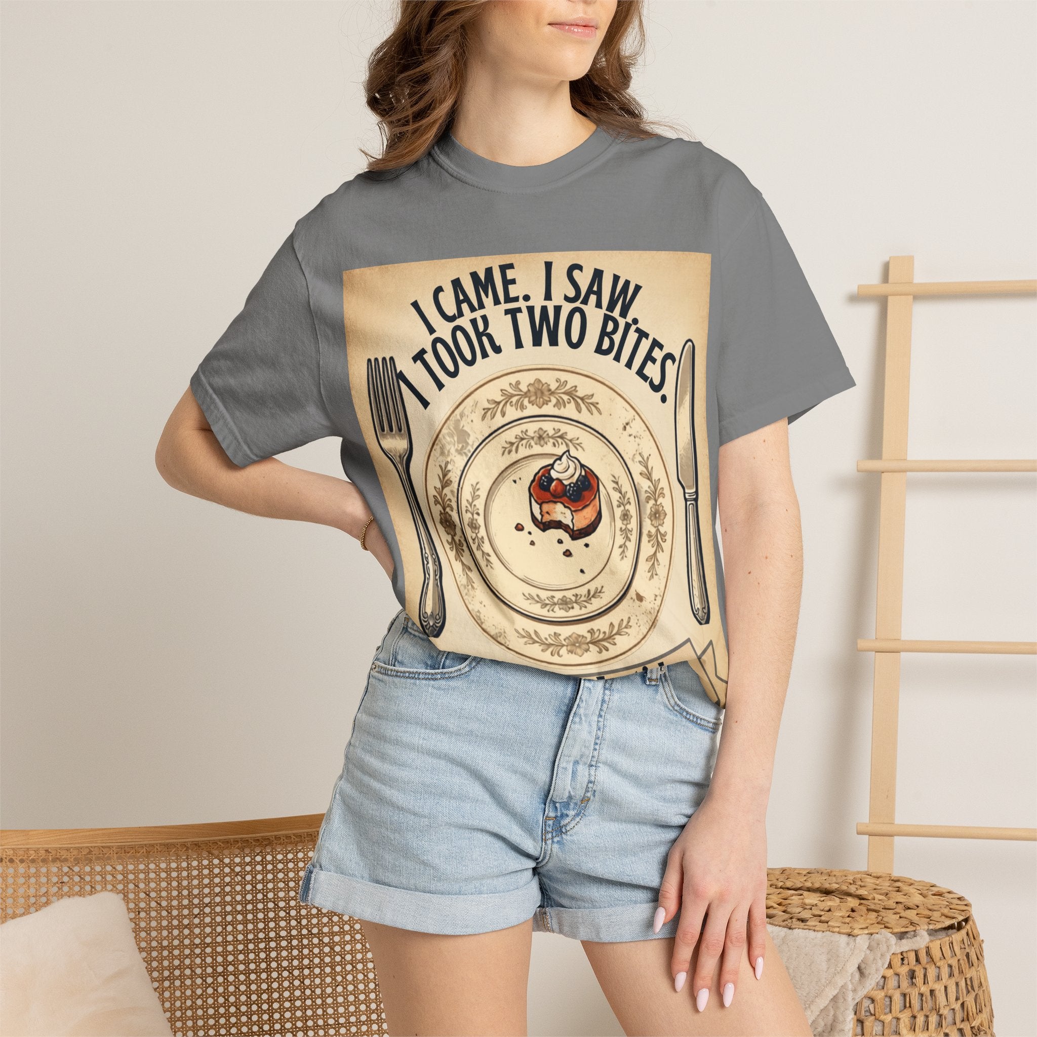 Semaglutide Funny T-Shirt – "I Came, I Saw, Took Two Bites" Weight-Loss Humor Tee
