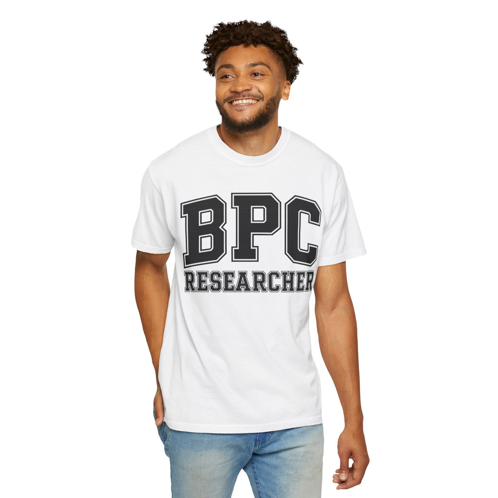 BPC Researcher T-Shirt — Collegiate Biohacker Tee for BPC-157 Enthusiasts