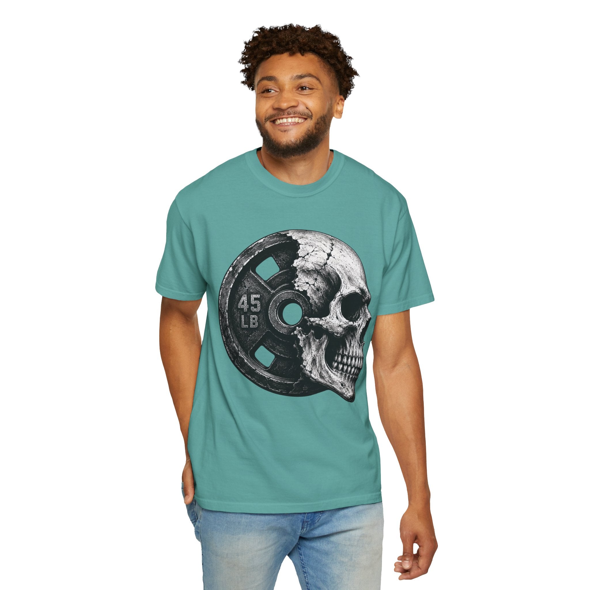 Powerlifting Skull Weight Plate T-shirt