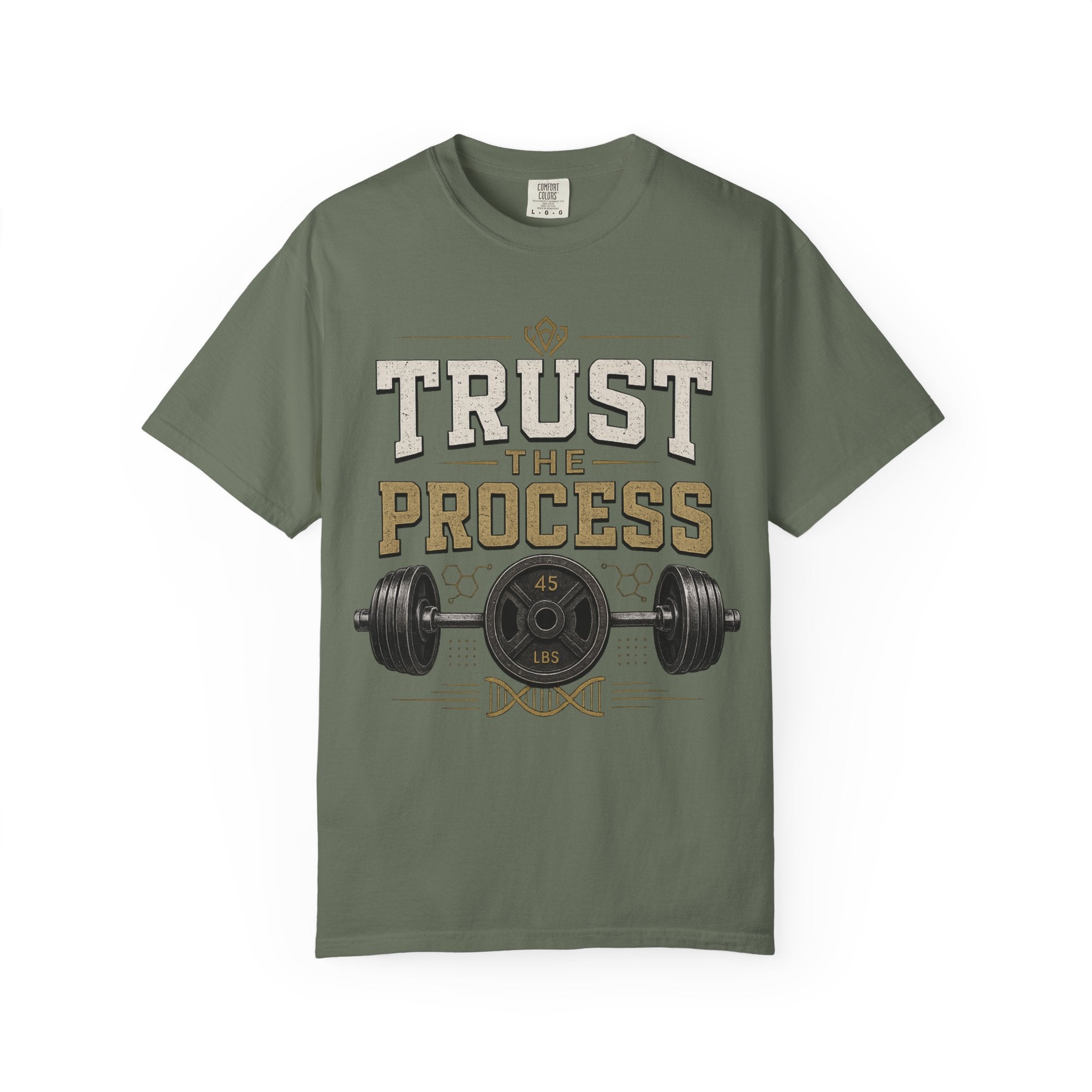 Trust The Process Barbell T-Shirt — Heavy Lifting Gym Tee