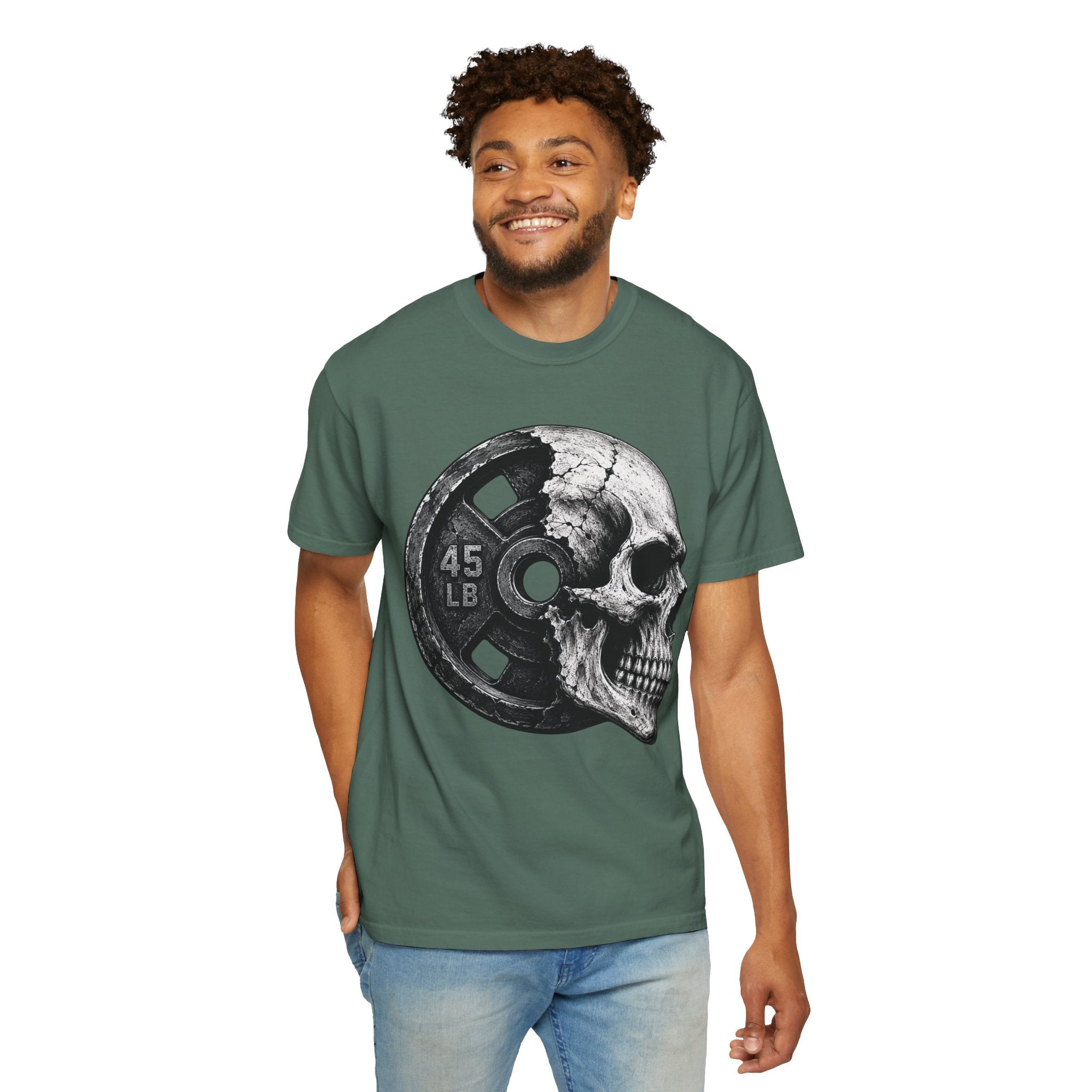 Powerlifting Skull Weight Plate T-shirt