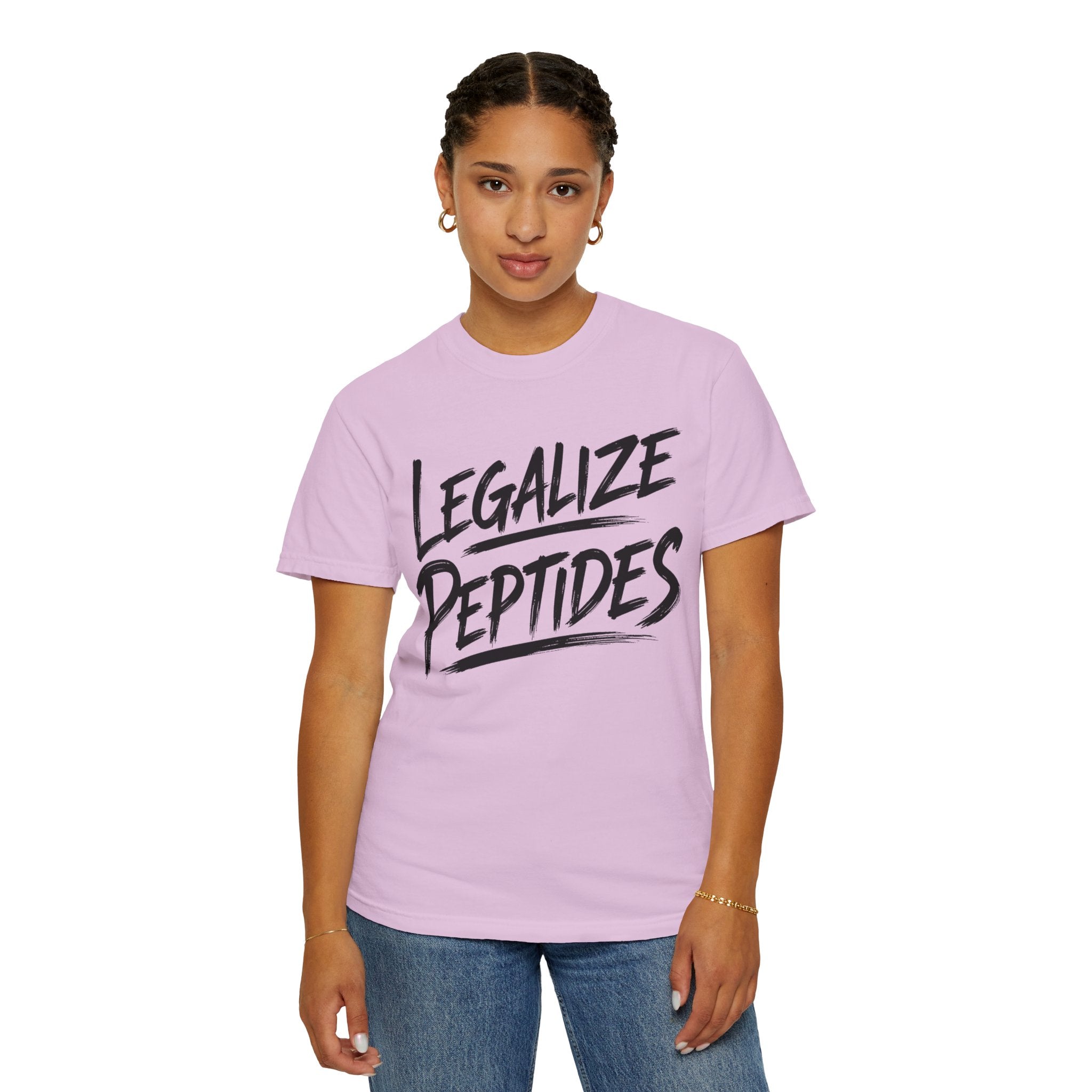 Legalize Peptides T-Shirt — Bold Script Science Advocacy Tee