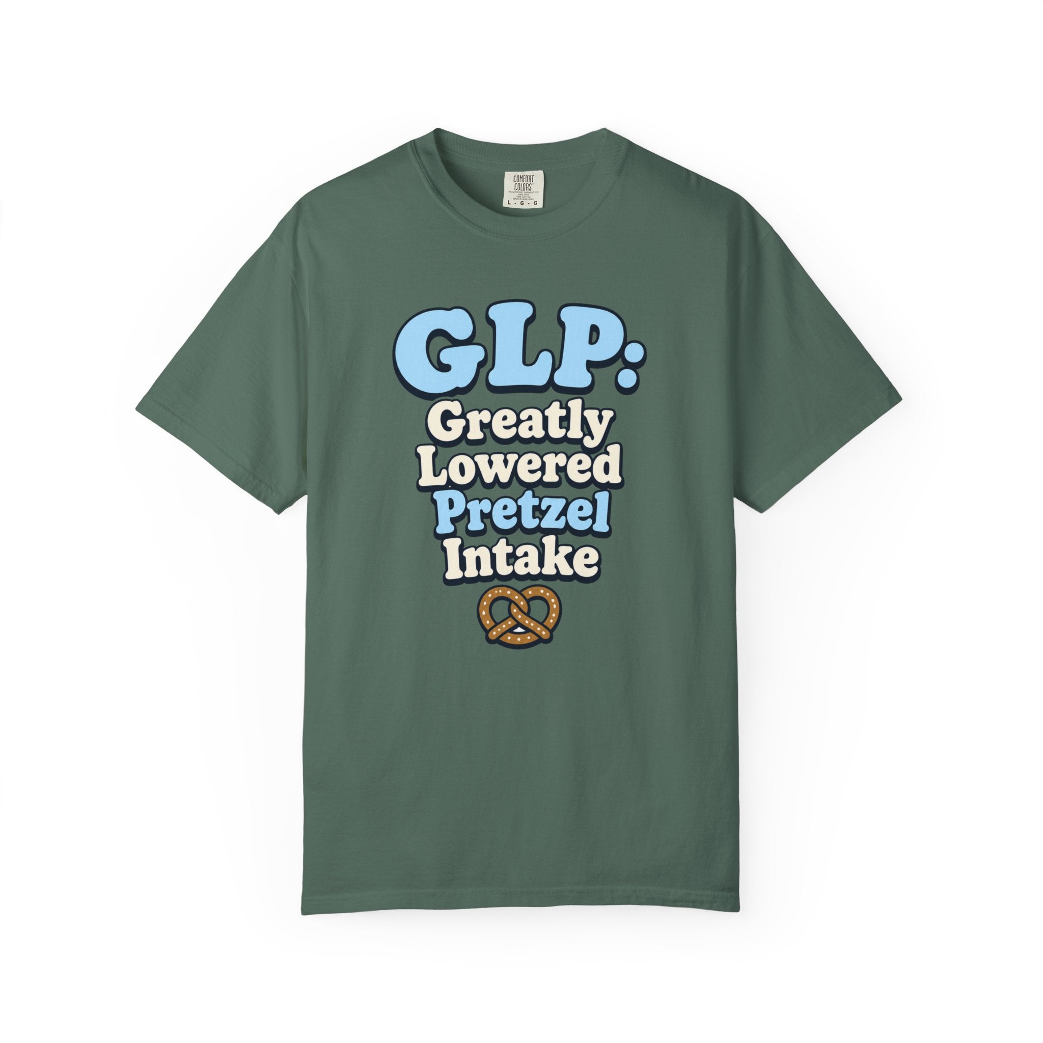 Funny GLP Shirt — "Greatly Lowered Pretzel Intake" Weight Loss Humor Tee