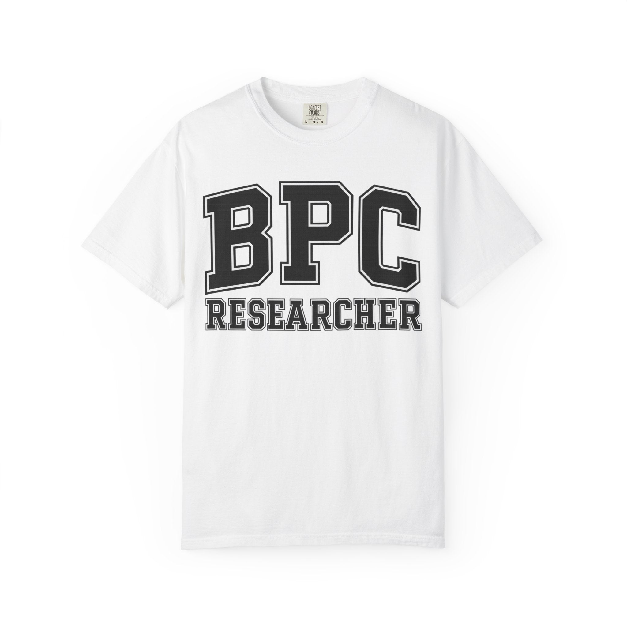 BPC Researcher T-Shirt — Collegiate Biohacker Tee for BPC-157 Enthusiasts