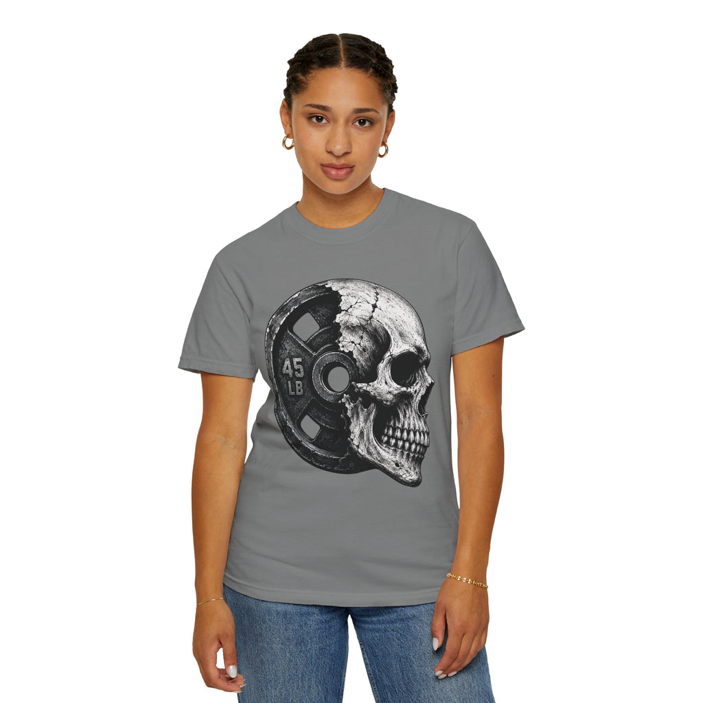 Powerlifting Skull Weight Plate T-shirt