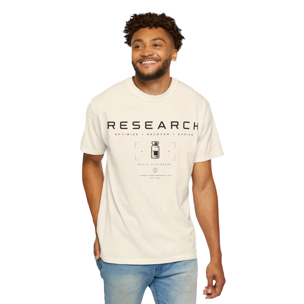 Research — Human Performance Lab T‑Shirt: "Optimize Recover Evolve"