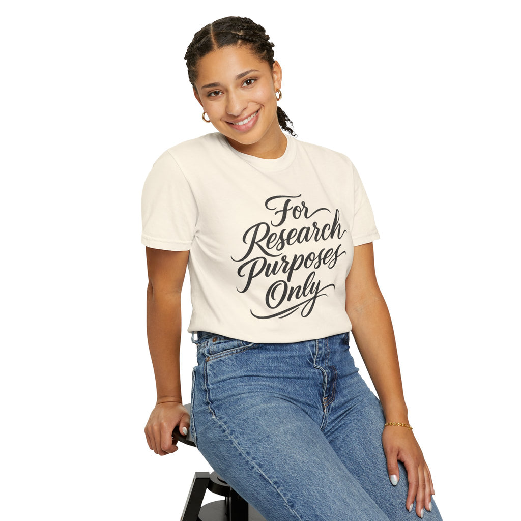 "For Research Purposes Only" Cursive T-Shirt — Peptide Research IYKYK Tee