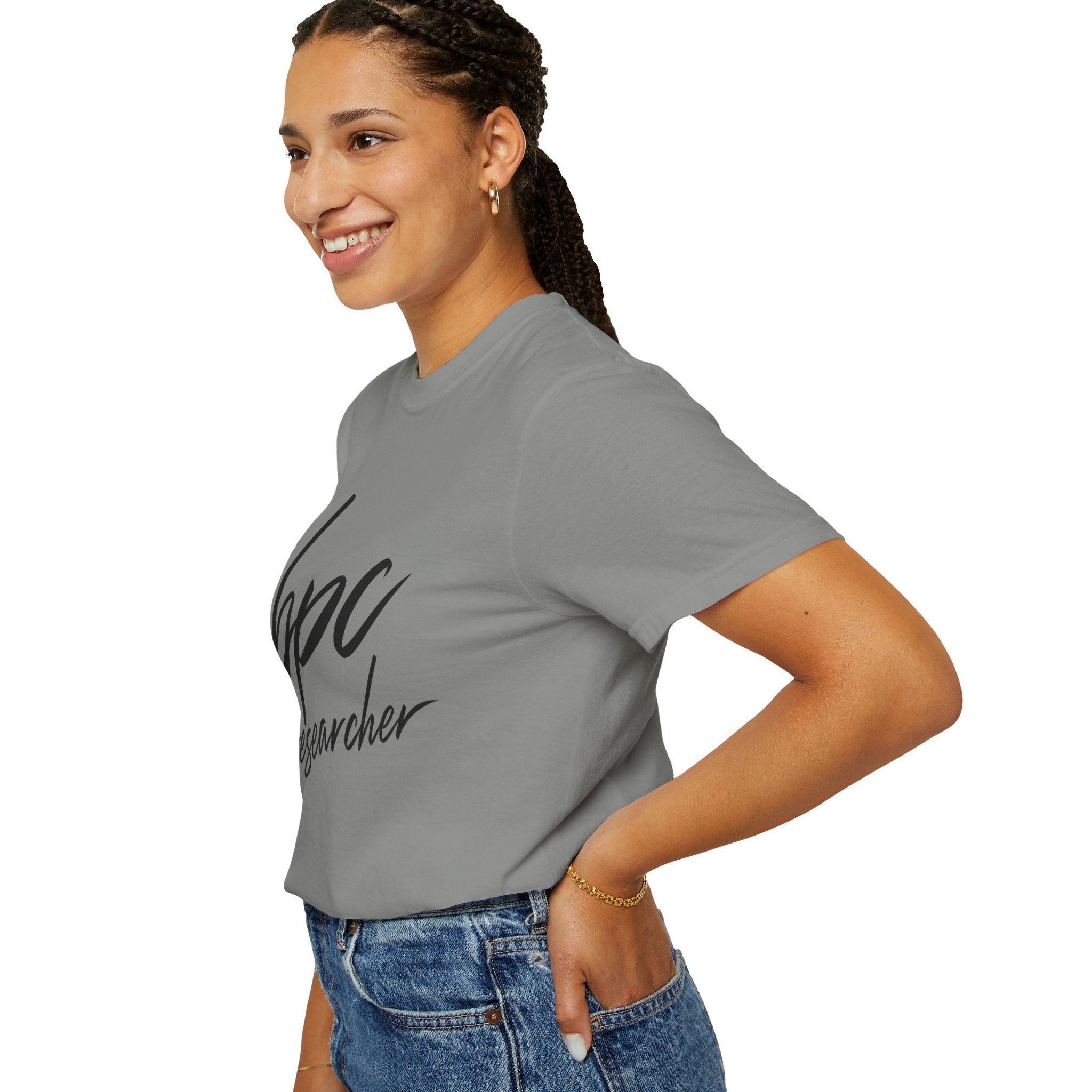 BPC Researcher T-Shirt — Script Logo Tee for Scientists & Data Professionals