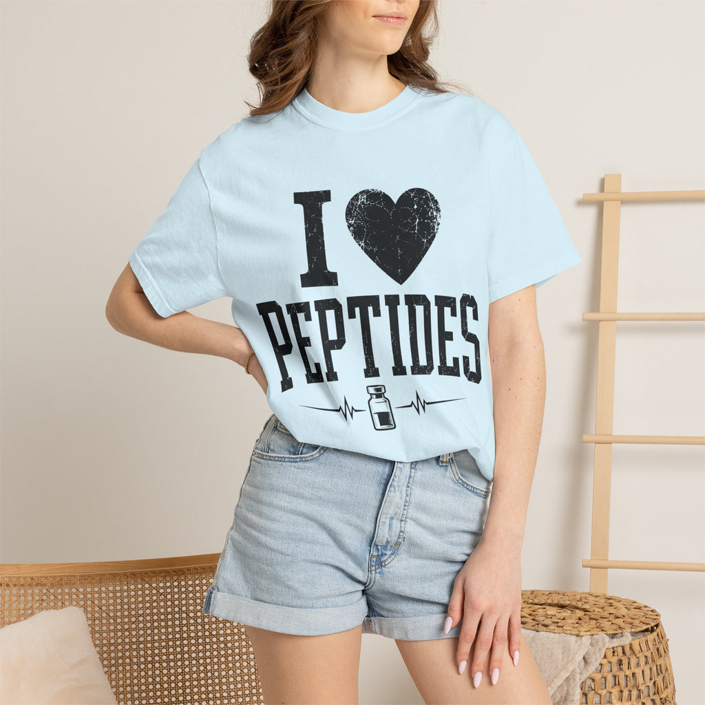 I Love Peptides T-Shirt — Peptide Researcher & Biohacker Graphic Tee