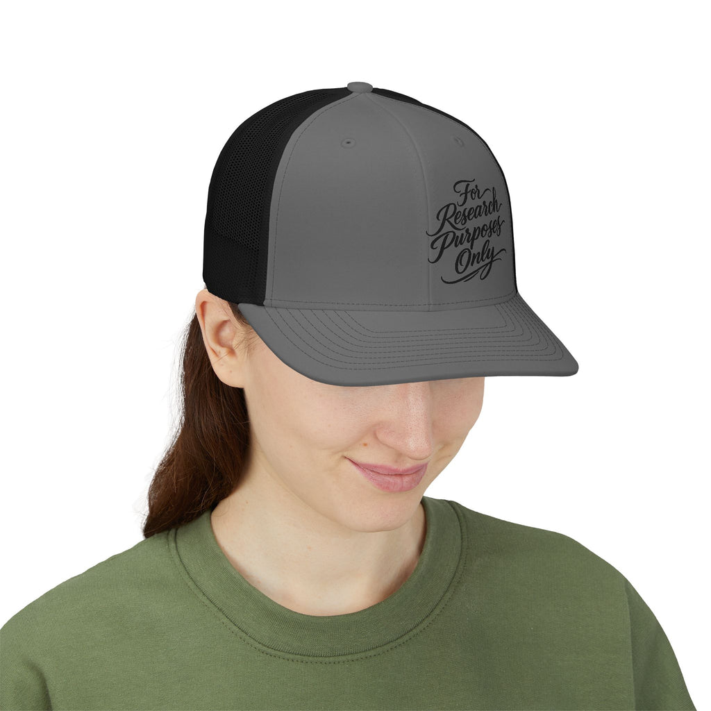 Trucker Cap — "For Research Purposes Only" Script Patch