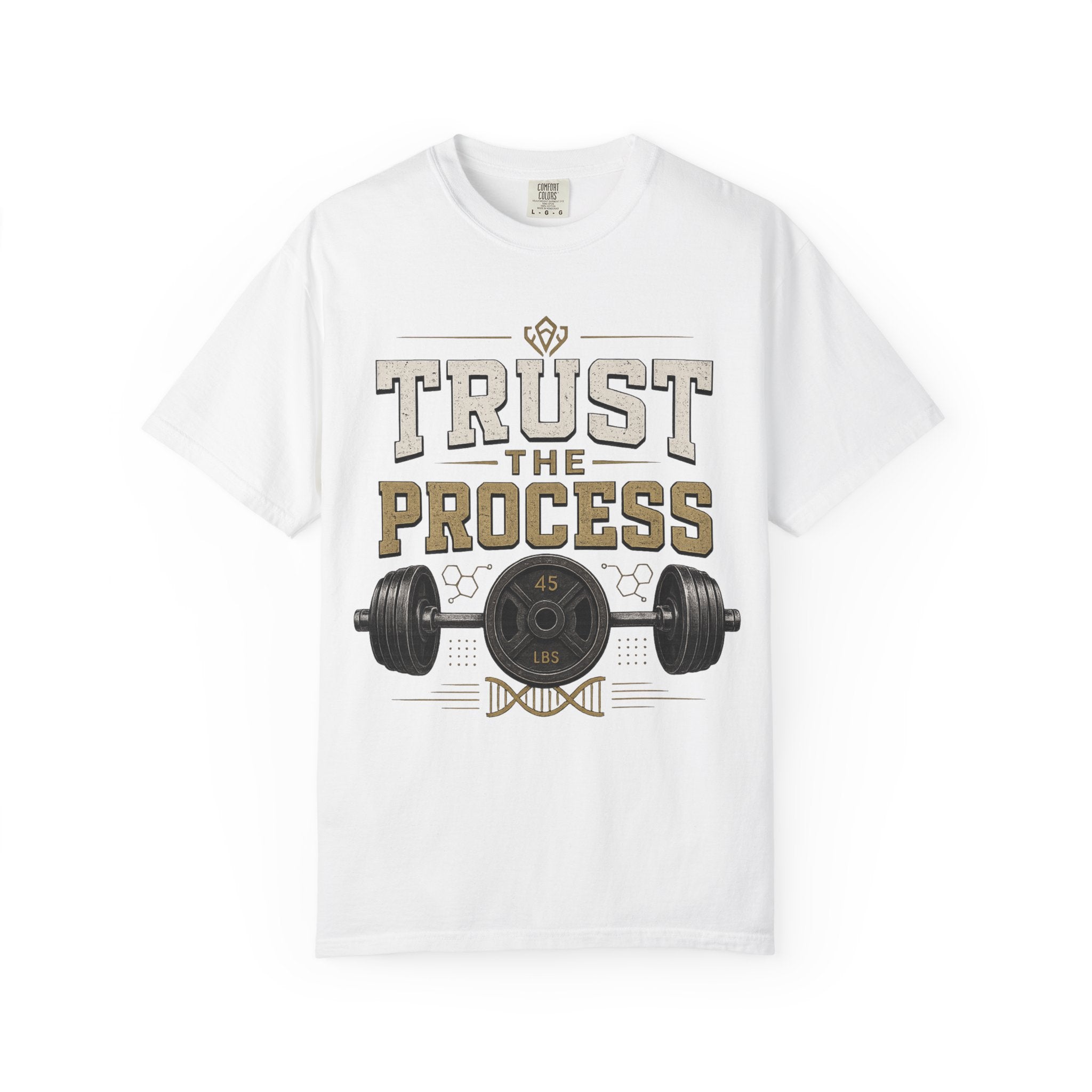 Trust The Process Barbell T-Shirt — Heavy Lifting Gym Tee