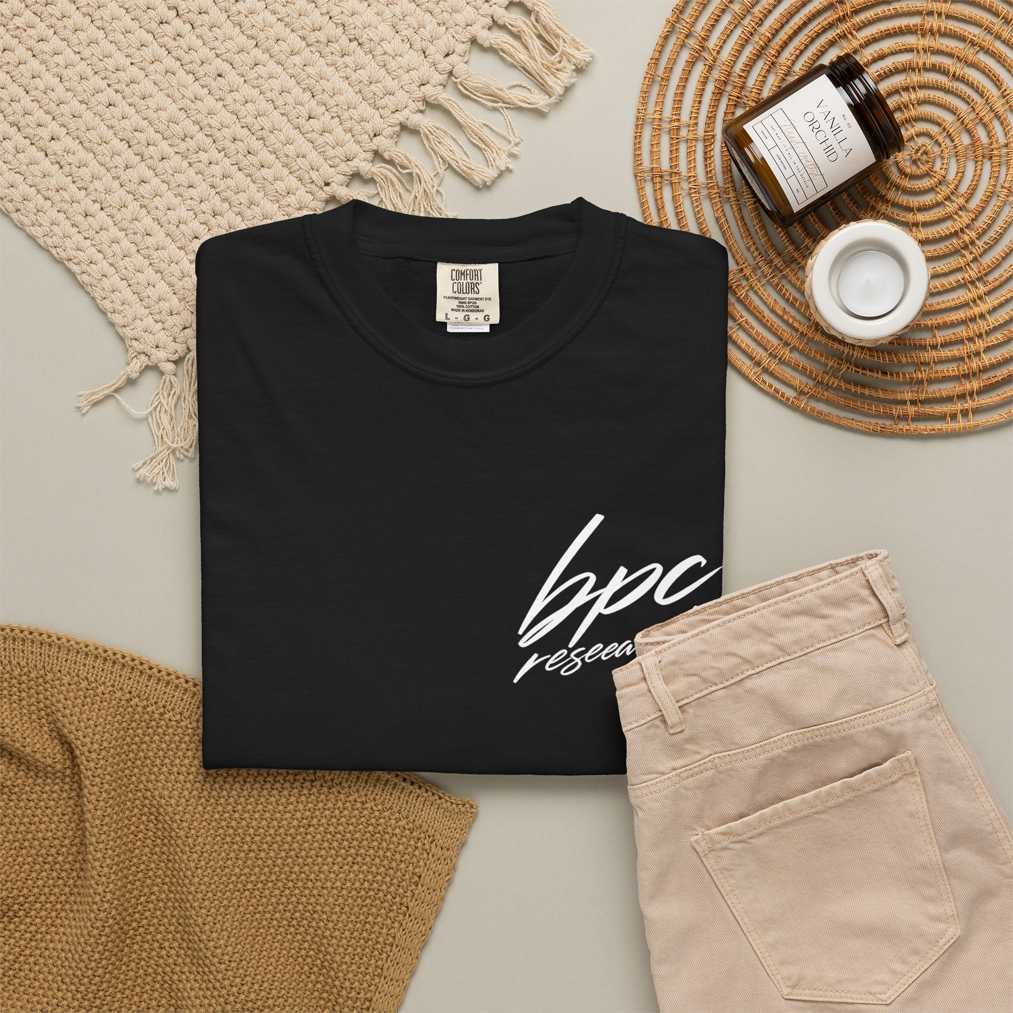 T-Shirt — 'bpc' Brush Script Logo Tee (Black)